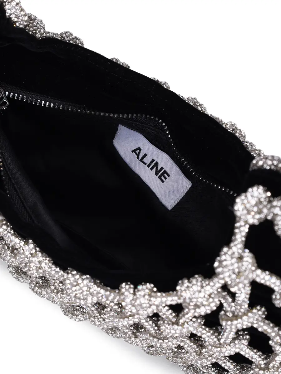 Сумка бархатная ALINE AL241317 Черный  Фото 4