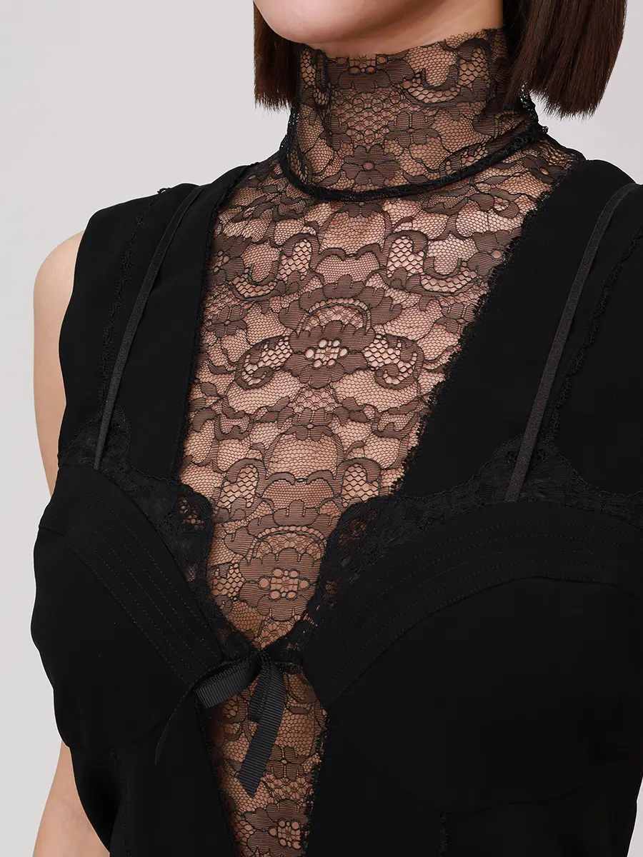 Платье с кружевом DANIIL ANTSIFEROV DA1605 Черный  Фото 5