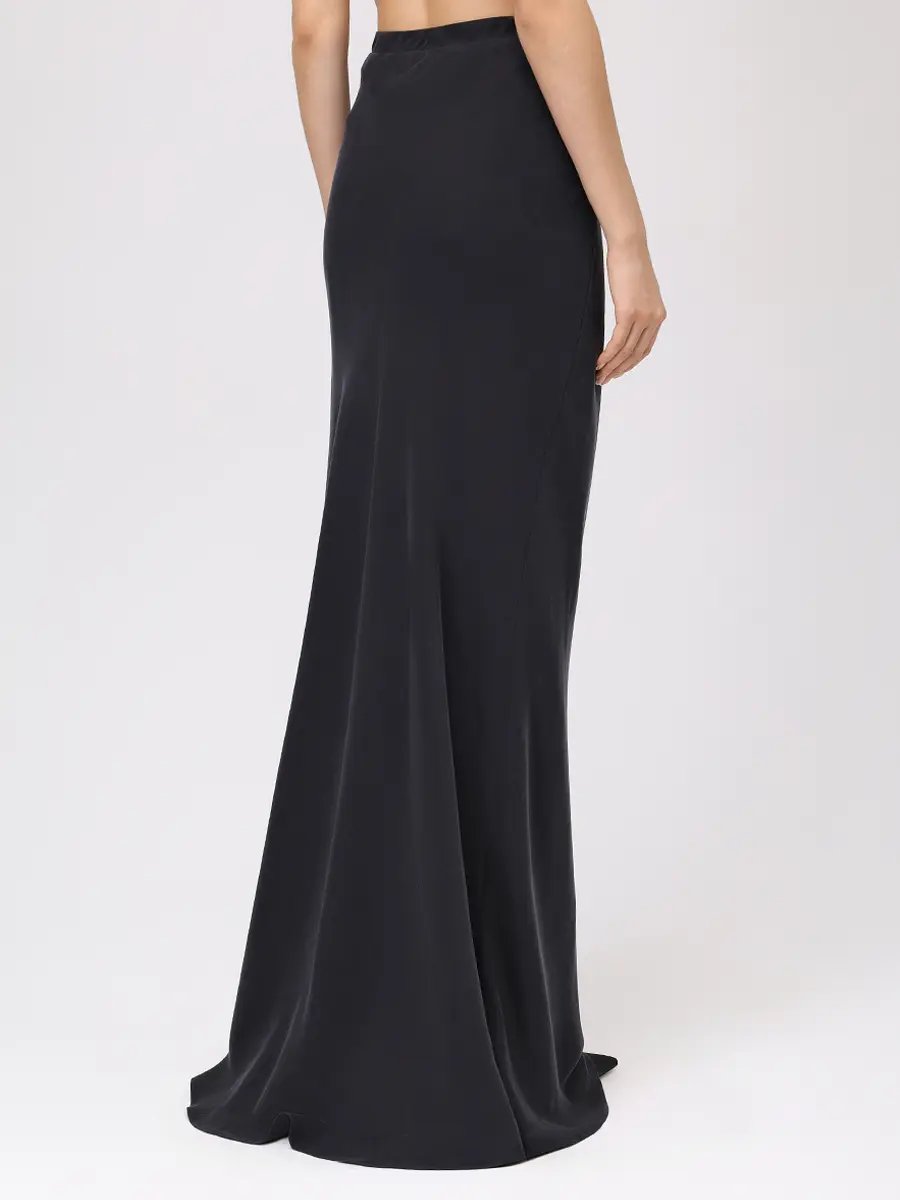Юбка со шлейфом LAROOM fw26-2656-1 Черный  Фото 3