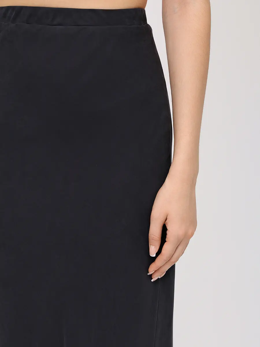 Юбка со шлейфом LAROOM fw26-2656-1 Черный  Фото 5