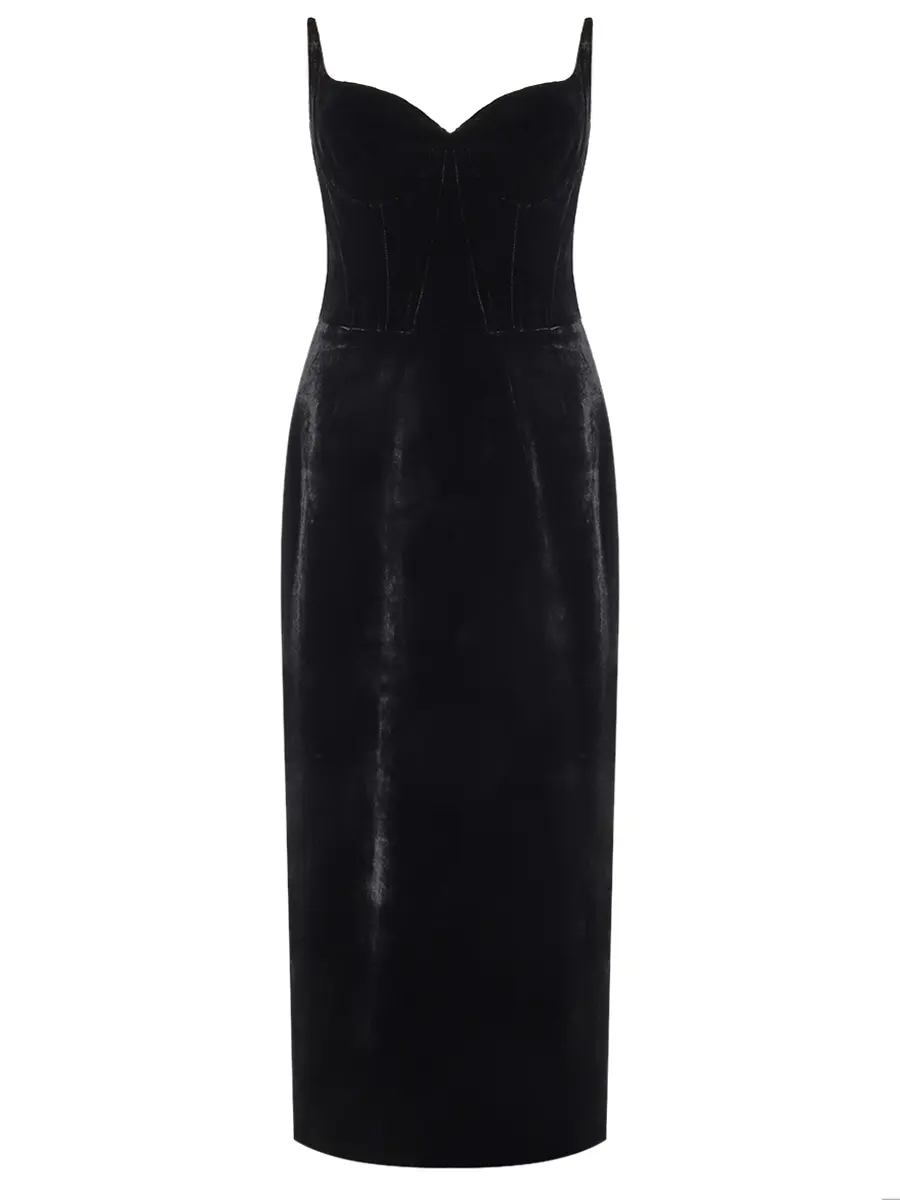 Платье бархатное MUSE ME MM.D067.9100.905 Черный 