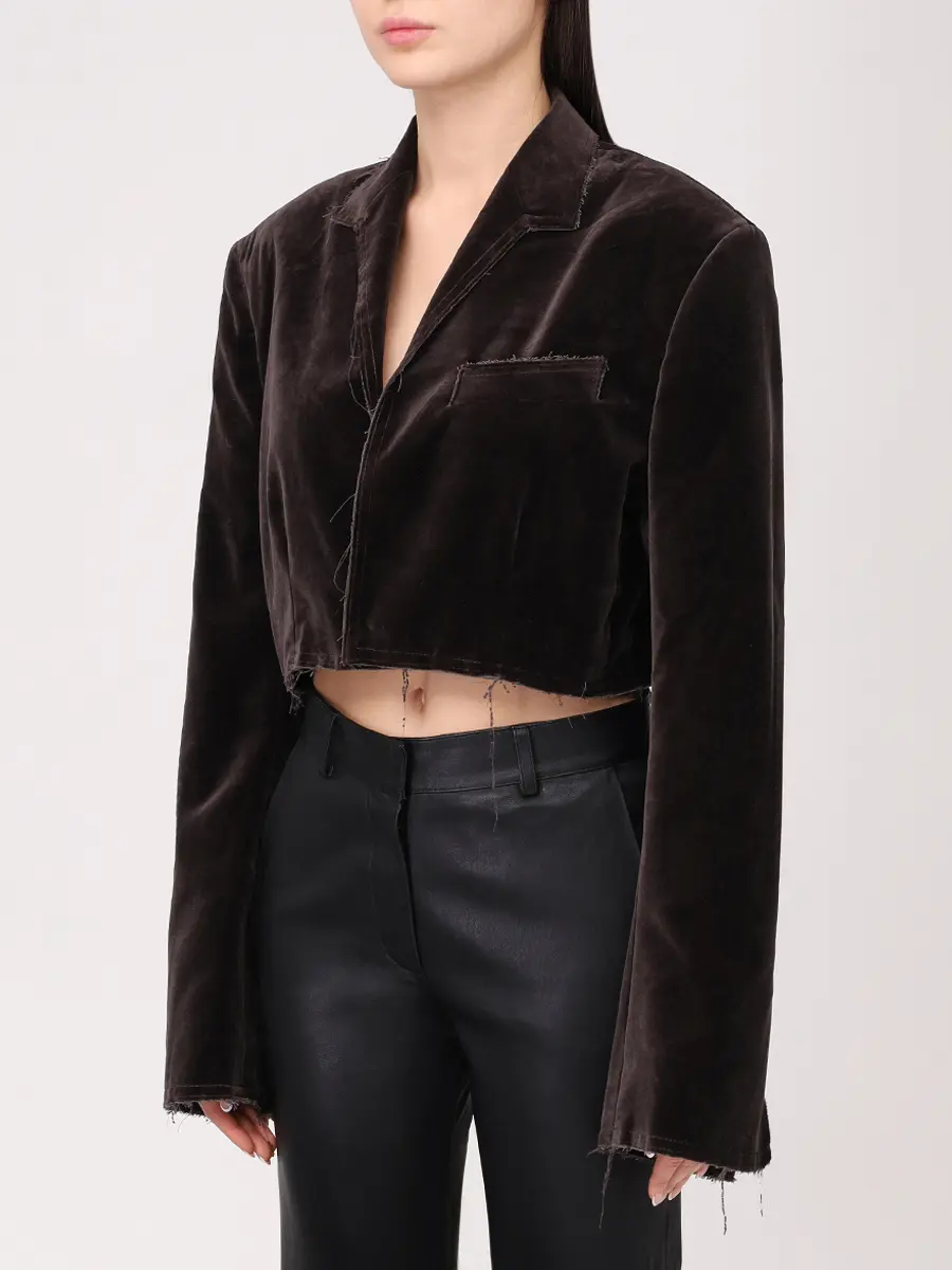 Жакет бархатный MUSE ME MM.JT025.7200.817 Темно- Коричневый  Фото 4