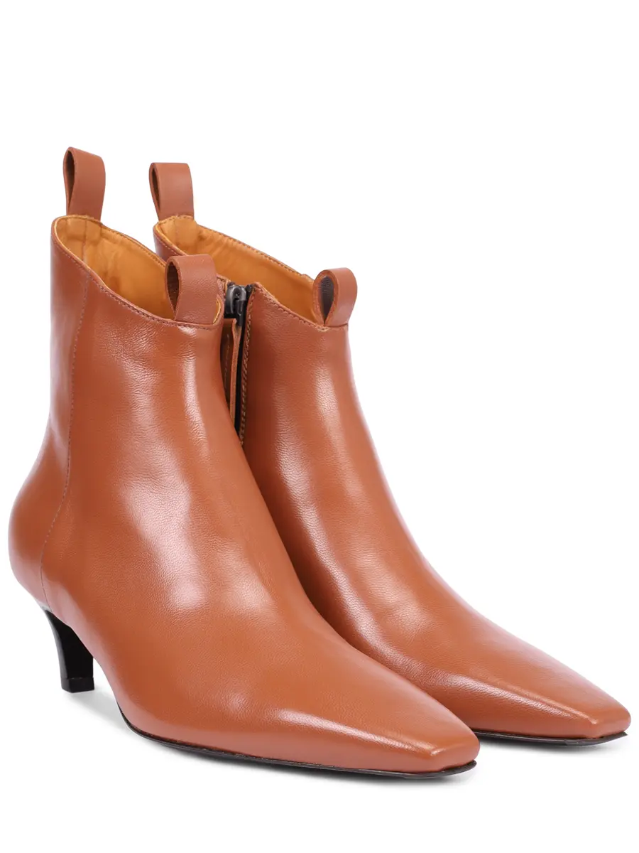 

Ботильоны кожаные, Коричневый, BOG13.3656.X390.W26