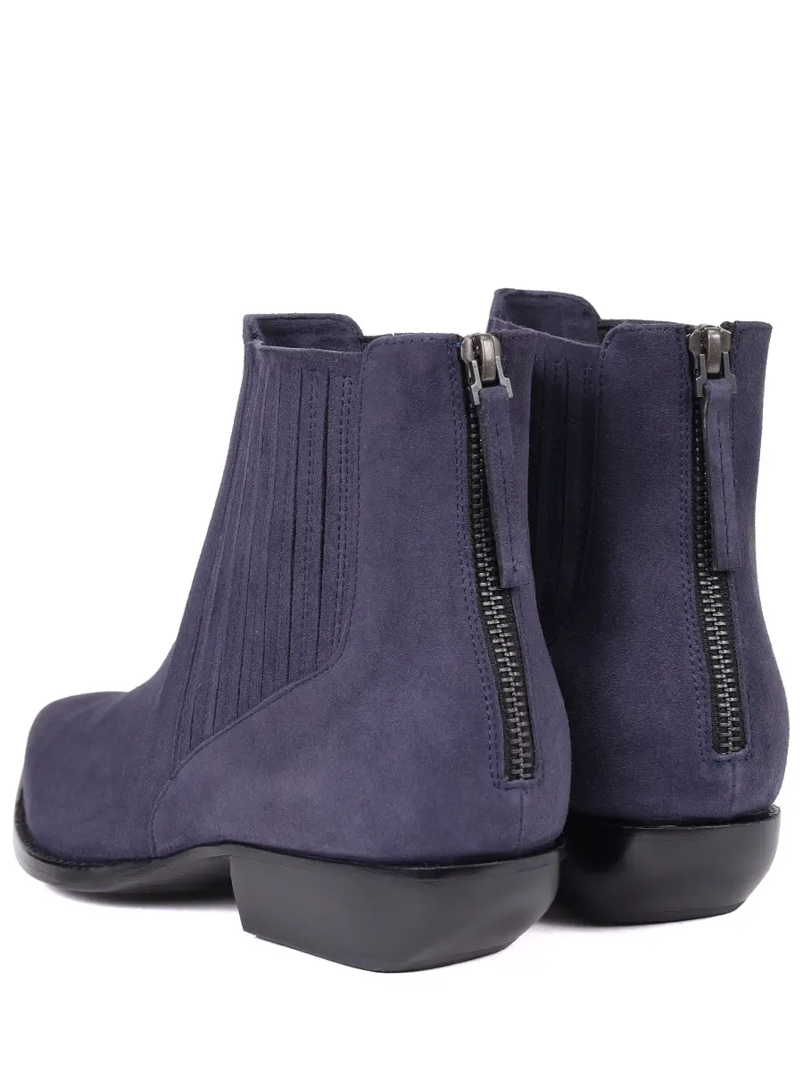 Ботильоны замшевые REFINED COWG02.2634.SU409.W26 Синий  Фото 4