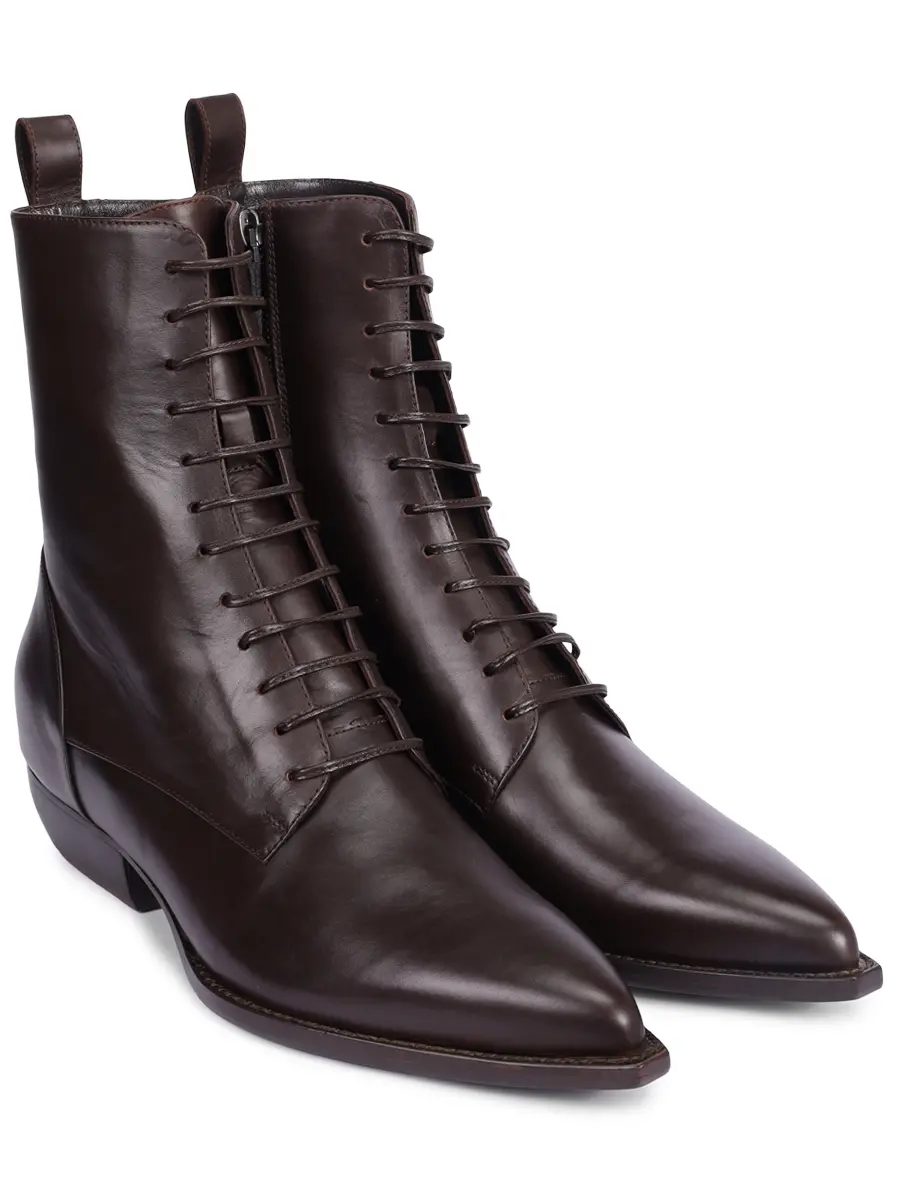 Ботинки кожаные REFINED HSG05.2634.X300.W26 Коричневый  Фото 2