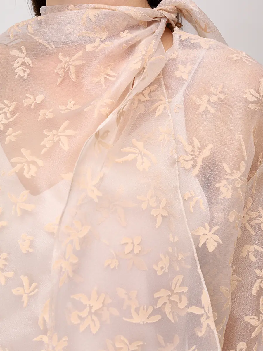 

Блуза из органзы, Бежевый, SH1226_260