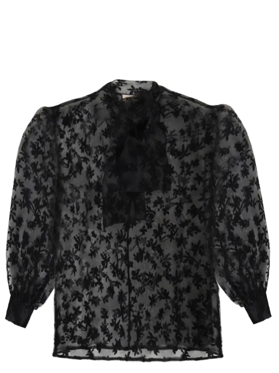 

Блуза из органзы, Черный, SH1226_260