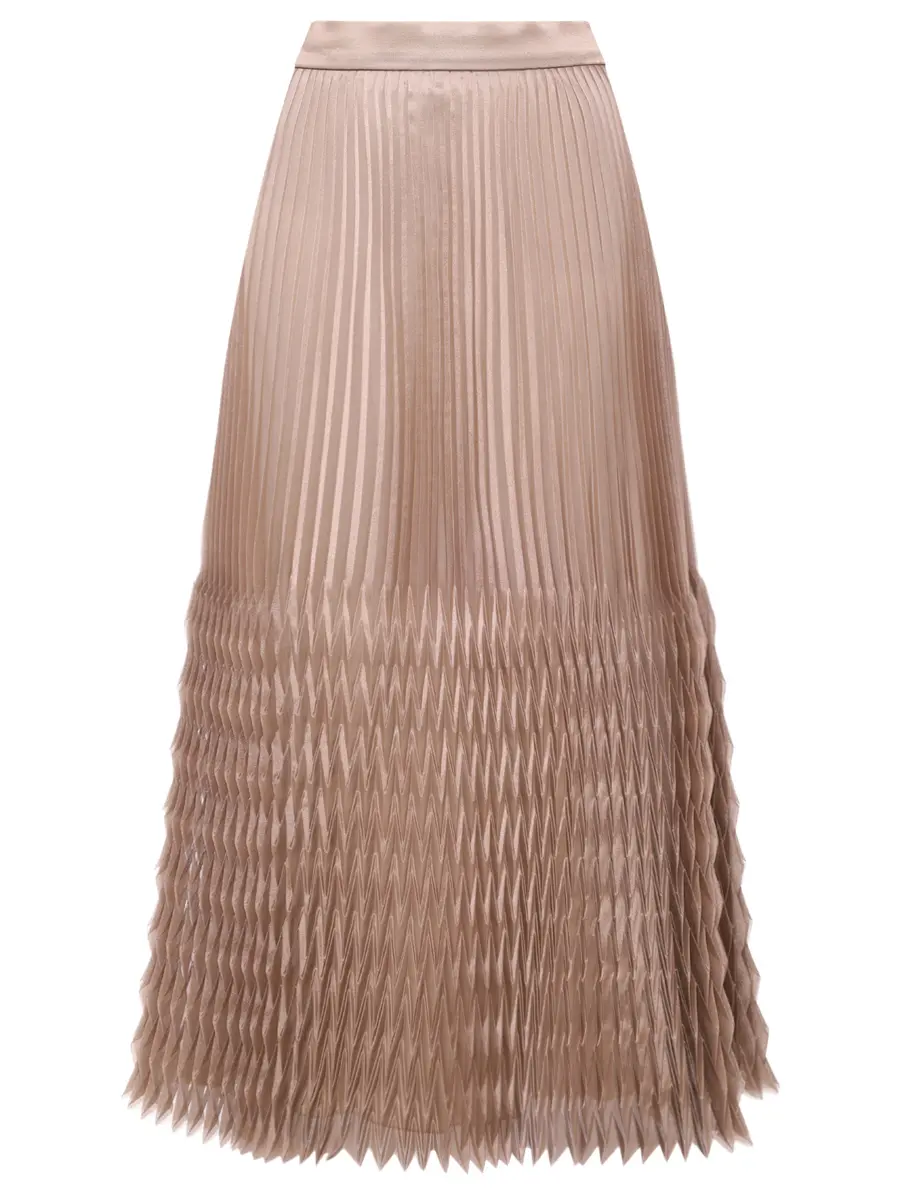 

Юбка-гофре, Коричневый, SH1226_338/3