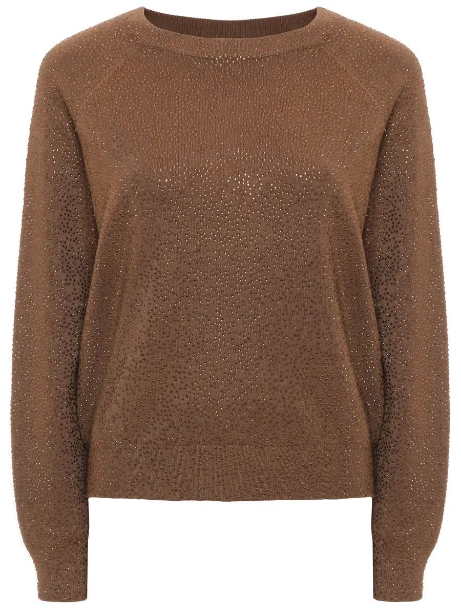 Джемпер из вискозы SOL ANGELANN SCBFW25-1079 Коричневый 