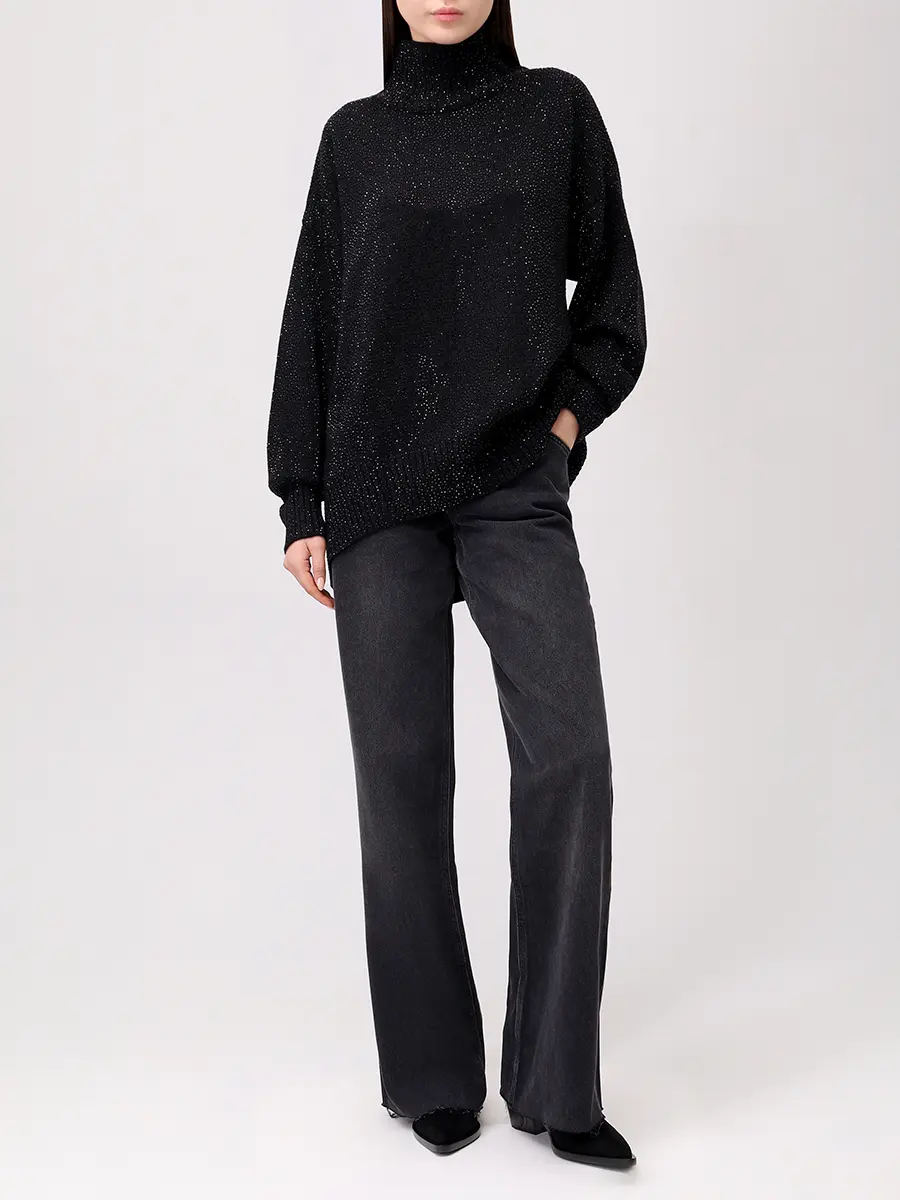 Свитер из вискозы SOL ANGELANN SCB25-103 Черный  Фото 2