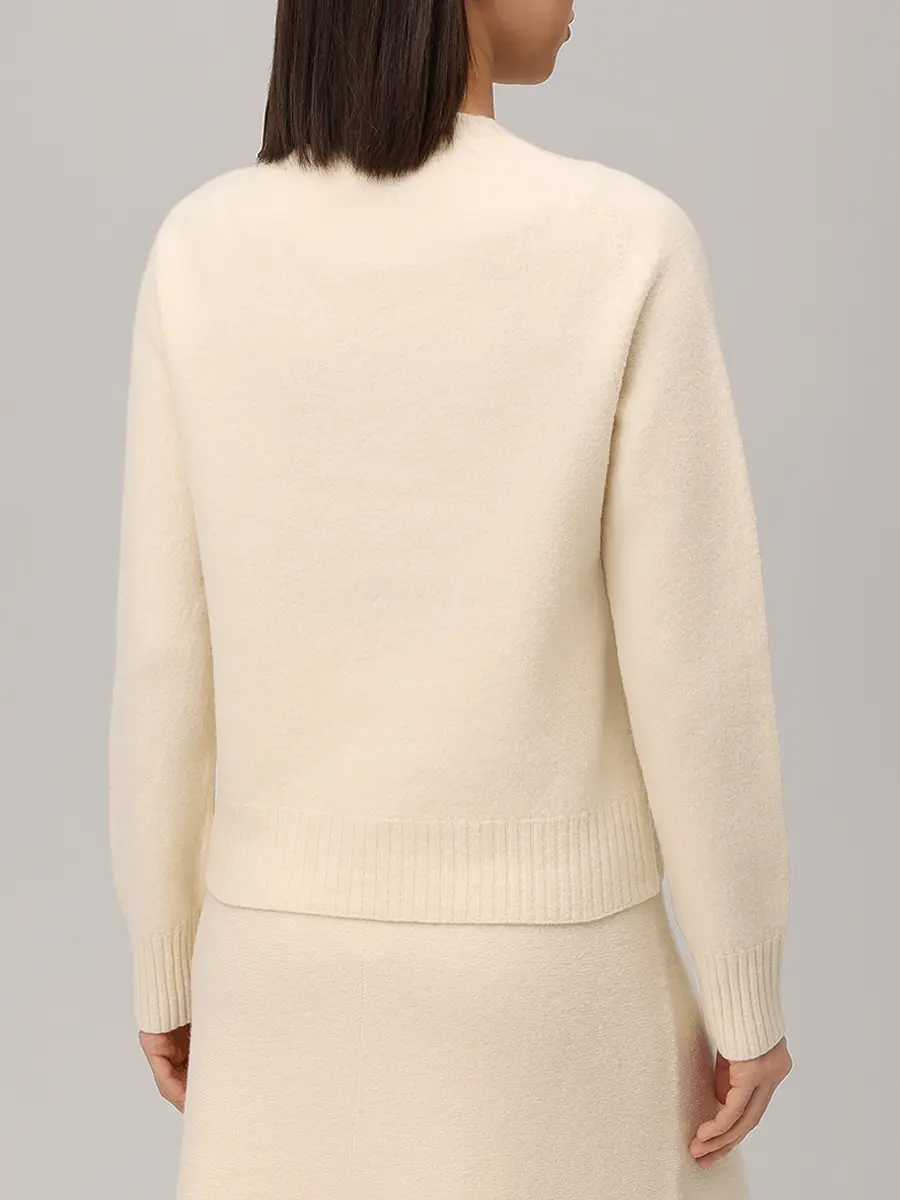 Джемпер шерстяной JIL SANDER J01GP0103 J14603 109 Бежевый  Фото 3