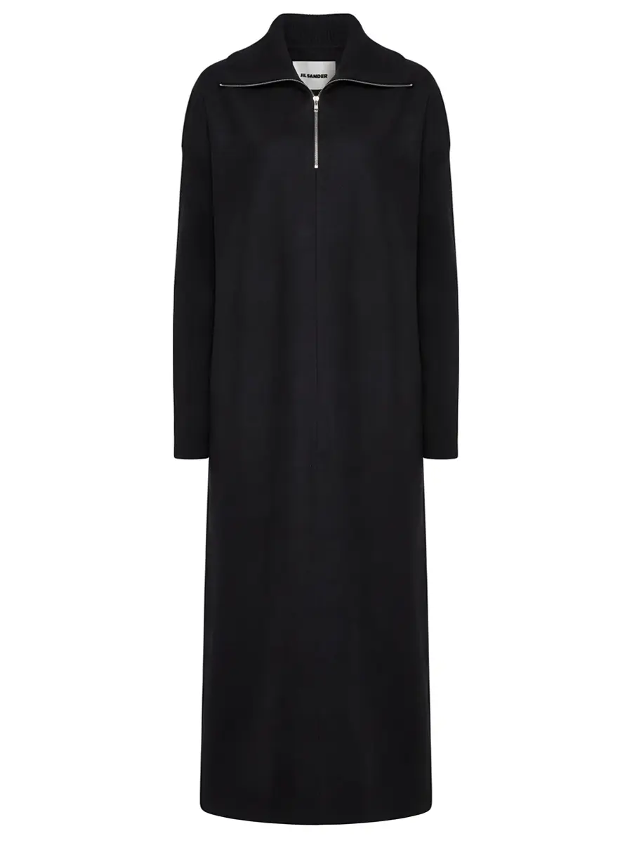 Платье шерстяное JIL SANDER J02CT0517 J40045 001 Черный 