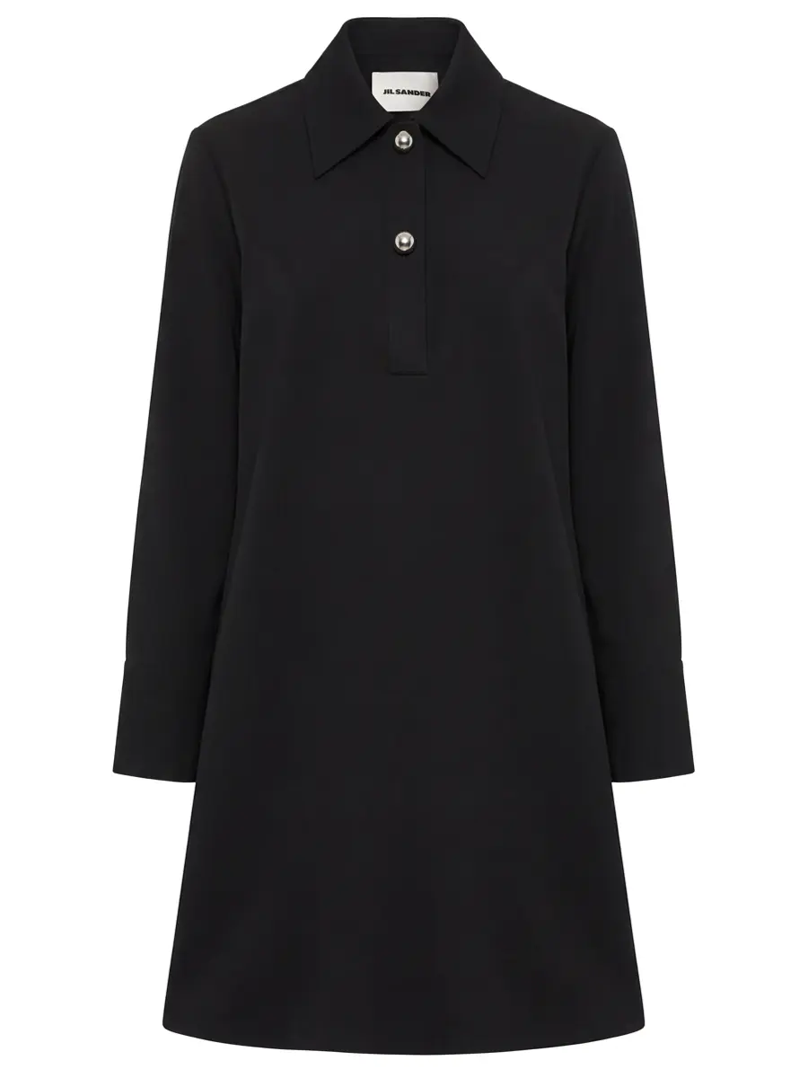 Платье шерстяное JIL SANDER J02CT0550 J40002 001 Черный 