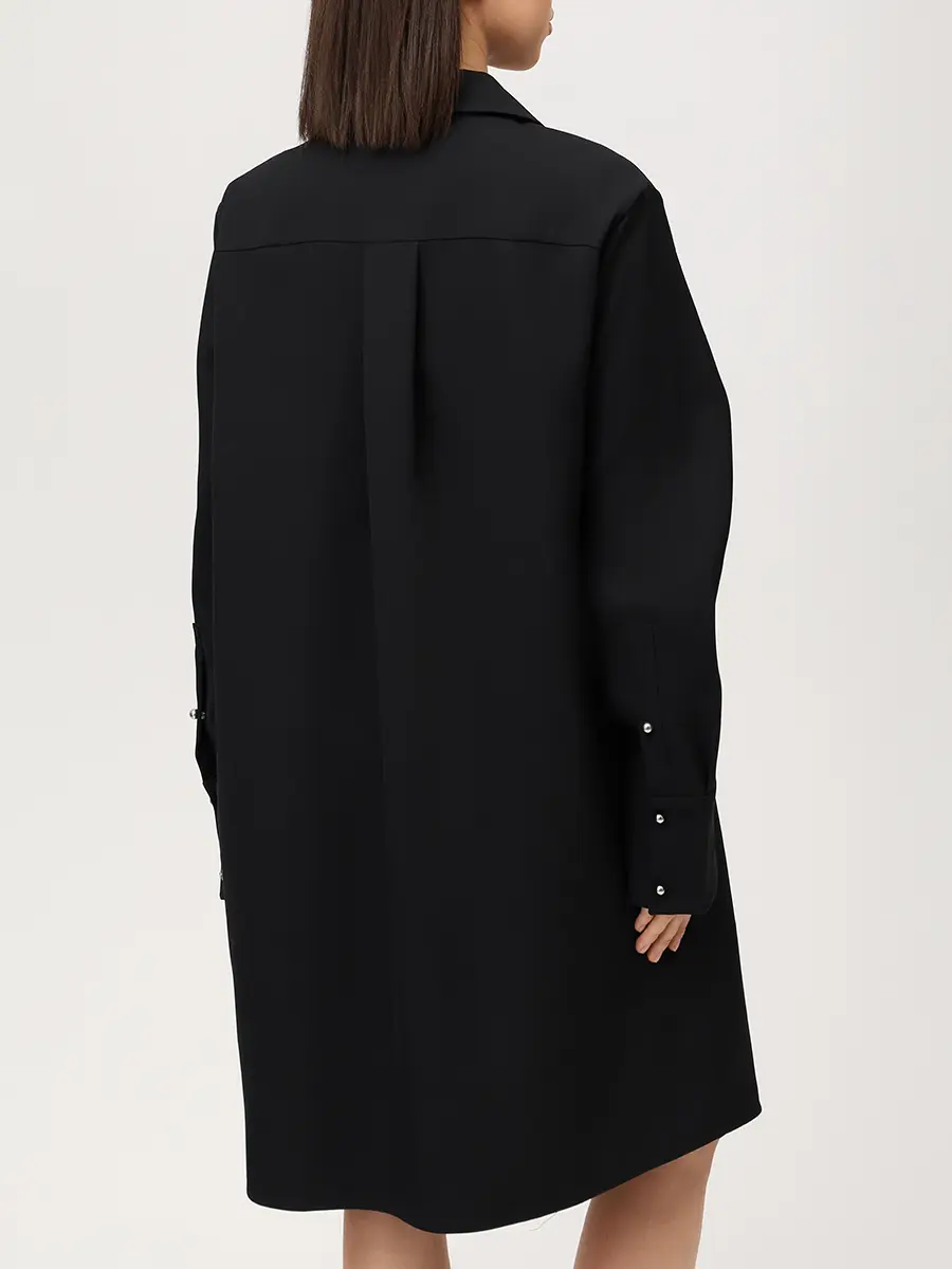 Платье шерстяное JIL SANDER J02CT0550 J40002 001 Черный  Фото 3