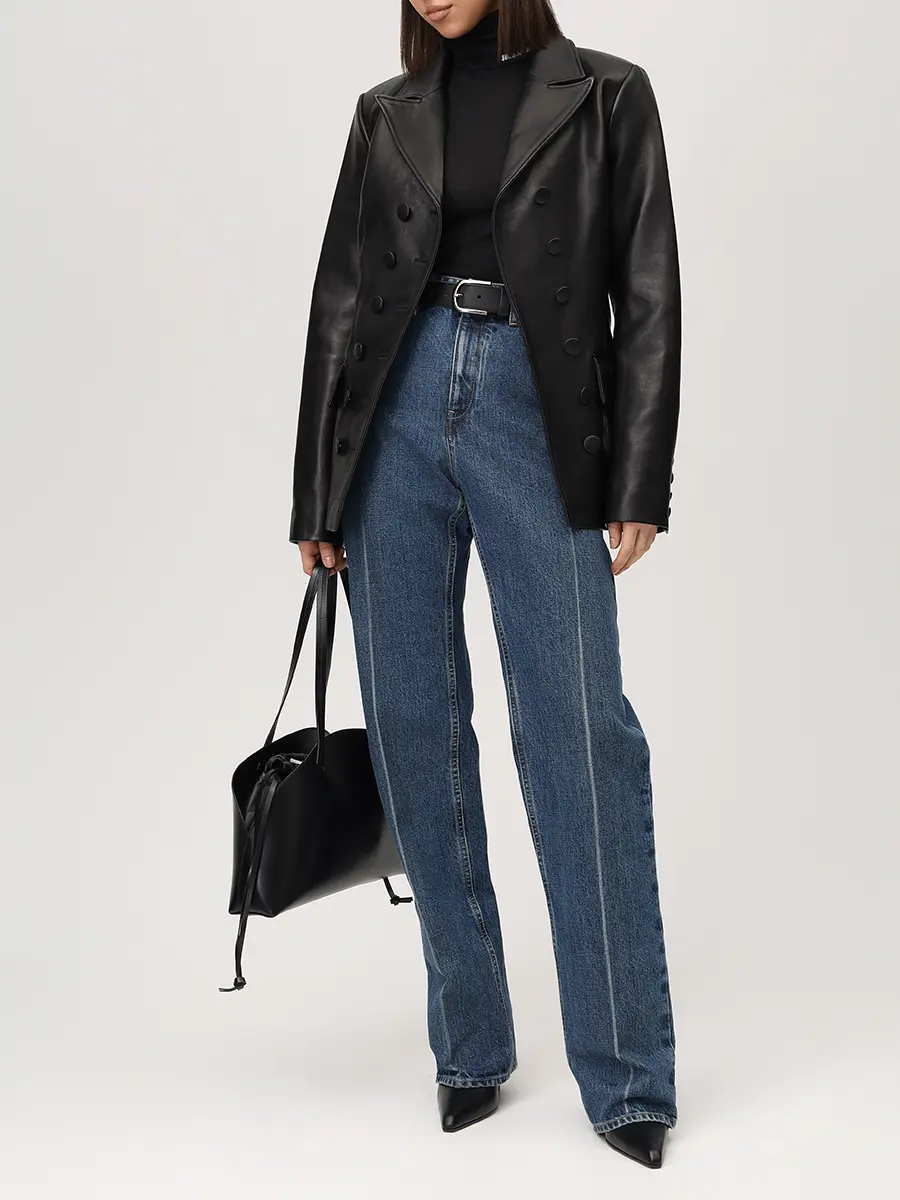 Джинсы хлопковые JIL SANDER J02KA0354 J46463 406 Синий  Фото 2