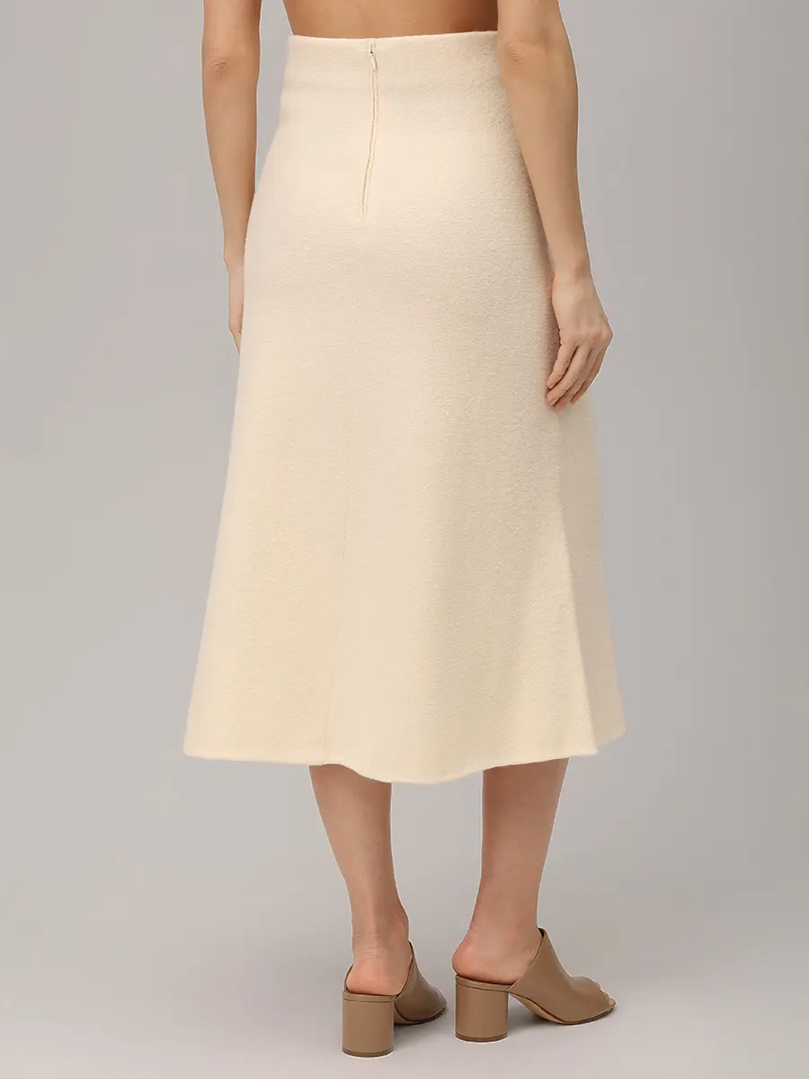 Юбка шерстяная JIL SANDER J02MA0248 J14506 109 Бежевый  Фото 3