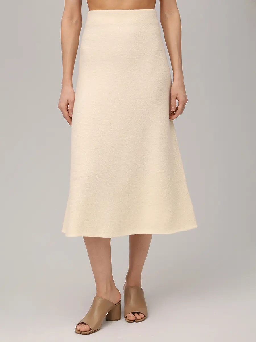 Юбка шерстяная JIL SANDER J02MA0248 J14506 109 Бежевый  Фото 4