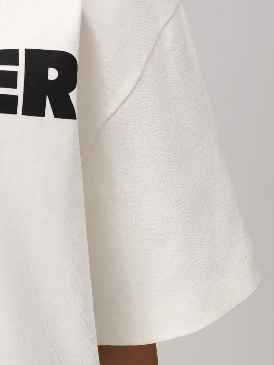 Футболка хлопковая JIL SANDER J03GC0137 J45148 102 Белый  Фото 5