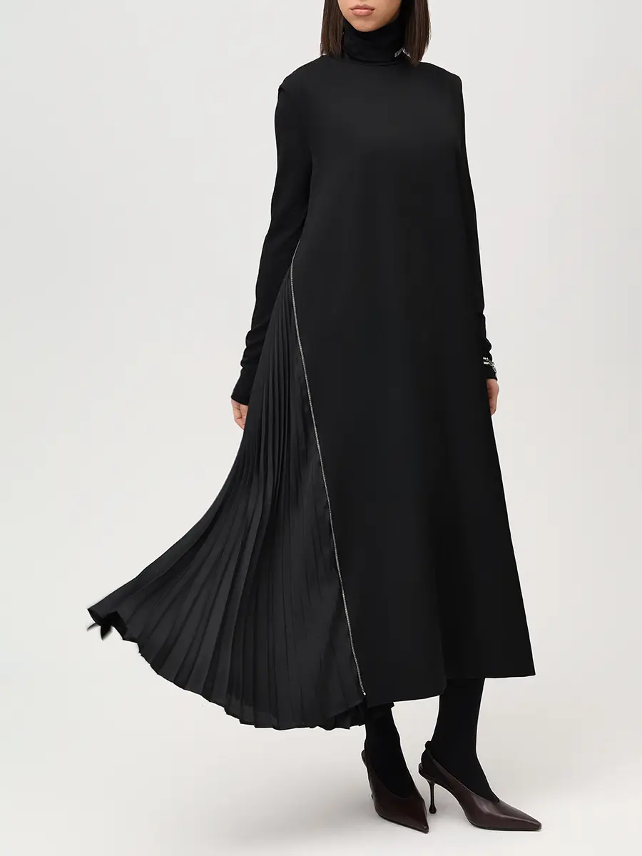 Платье шерстяное JIL SANDER J04CT0114 J40021 001 Черный  Фото 2