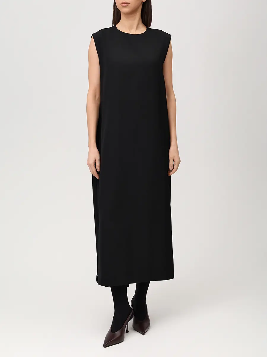 Платье шерстяное JIL SANDER J04CT0114 J40021 001 Черный  Фото 4