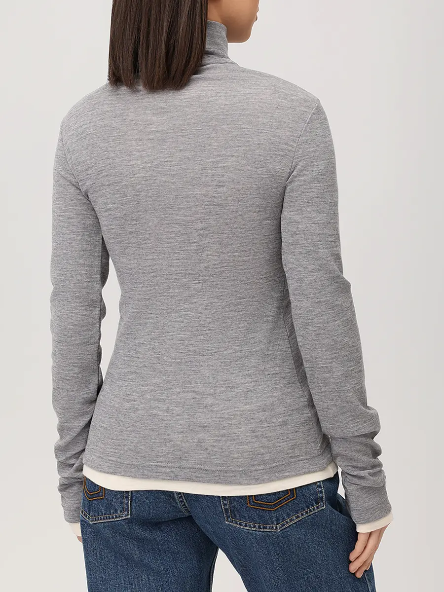 Комплект из водолазки и лонгслива JIL SANDER J40FV0115 J20226 924 Серый  Фото 3