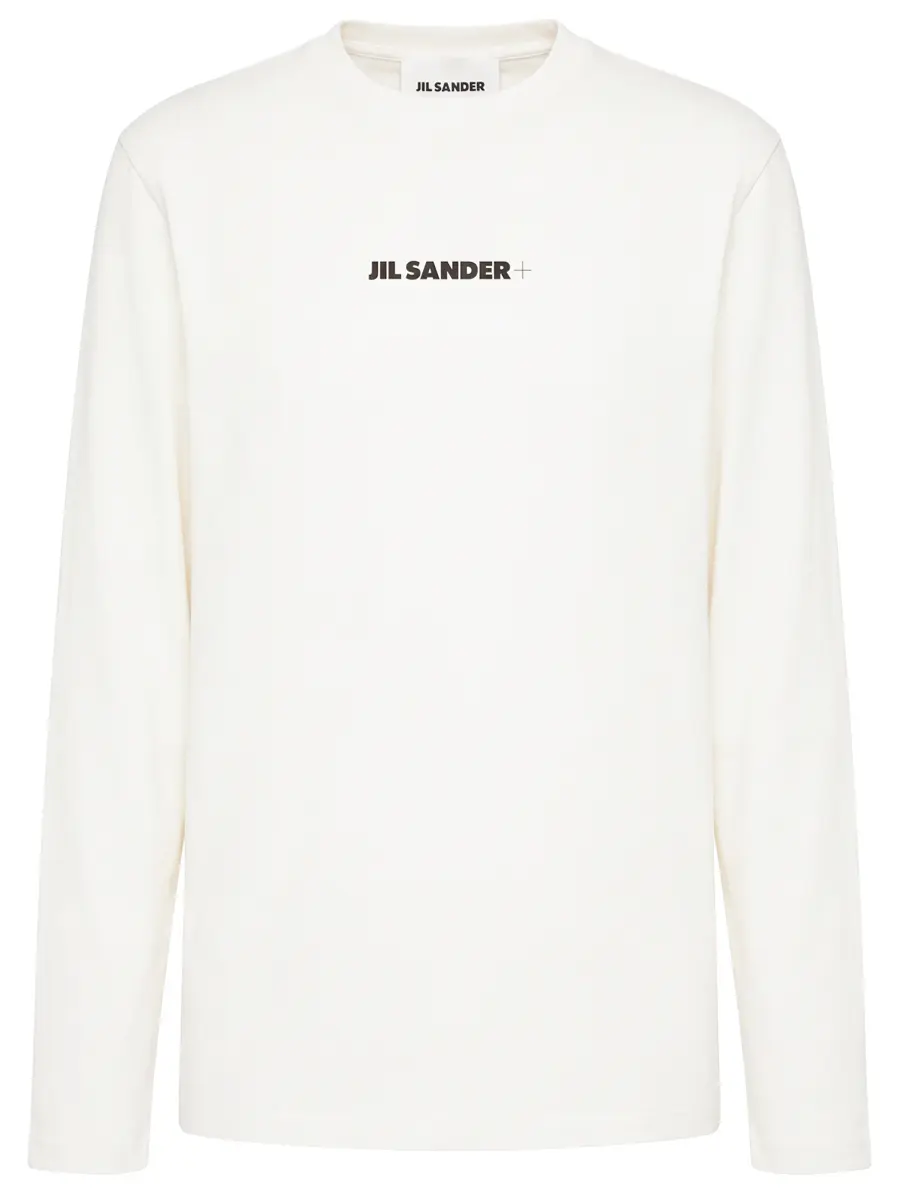 Лонгслив хлопковый JIL SANDER J40GC0117 J20103 102 Белый 