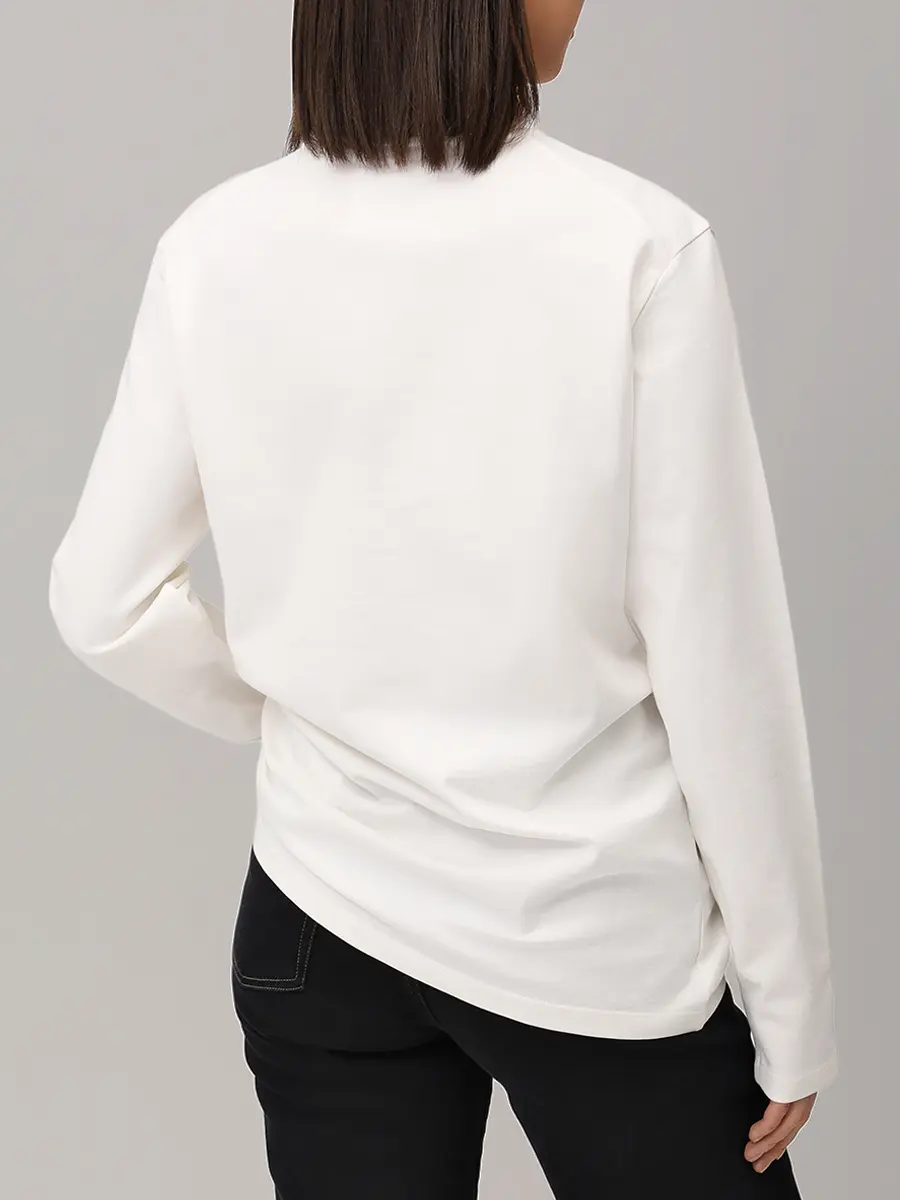 Лонгслив хлопковый JIL SANDER J40GC0117 J20103 102 Белый  Фото 3