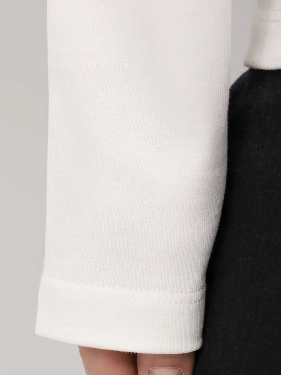 Лонгслив хлопковый JIL SANDER J40GC0117 J20103 102 Белый  Фото 5