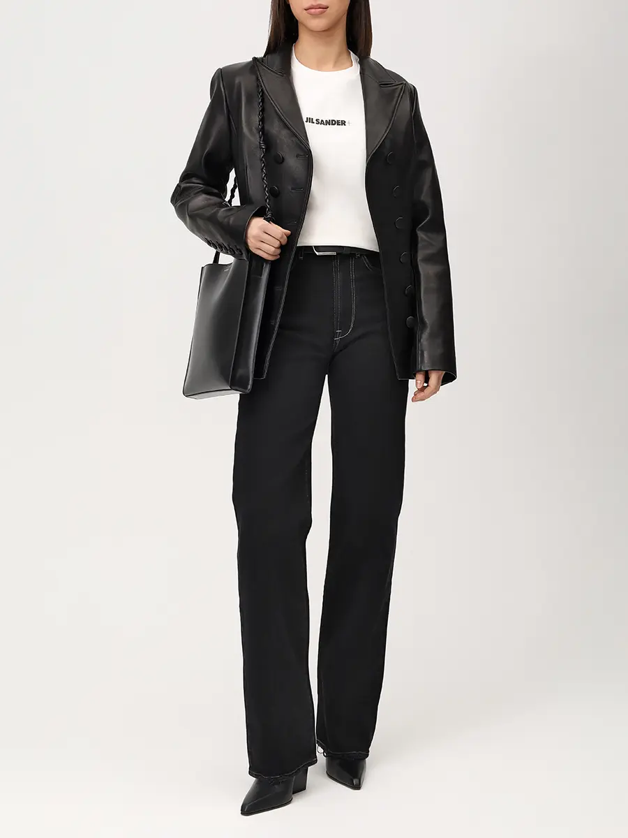Футболка хлопковая JIL SANDER J40GC0118 J20103 102 Белый  Фото 2