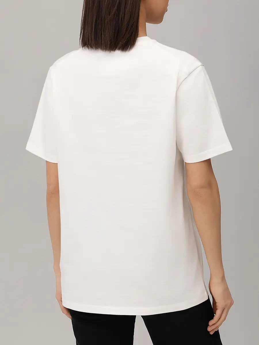 Футболка хлопковая JIL SANDER J40GC0118 J20103 102 Белый  Фото 3