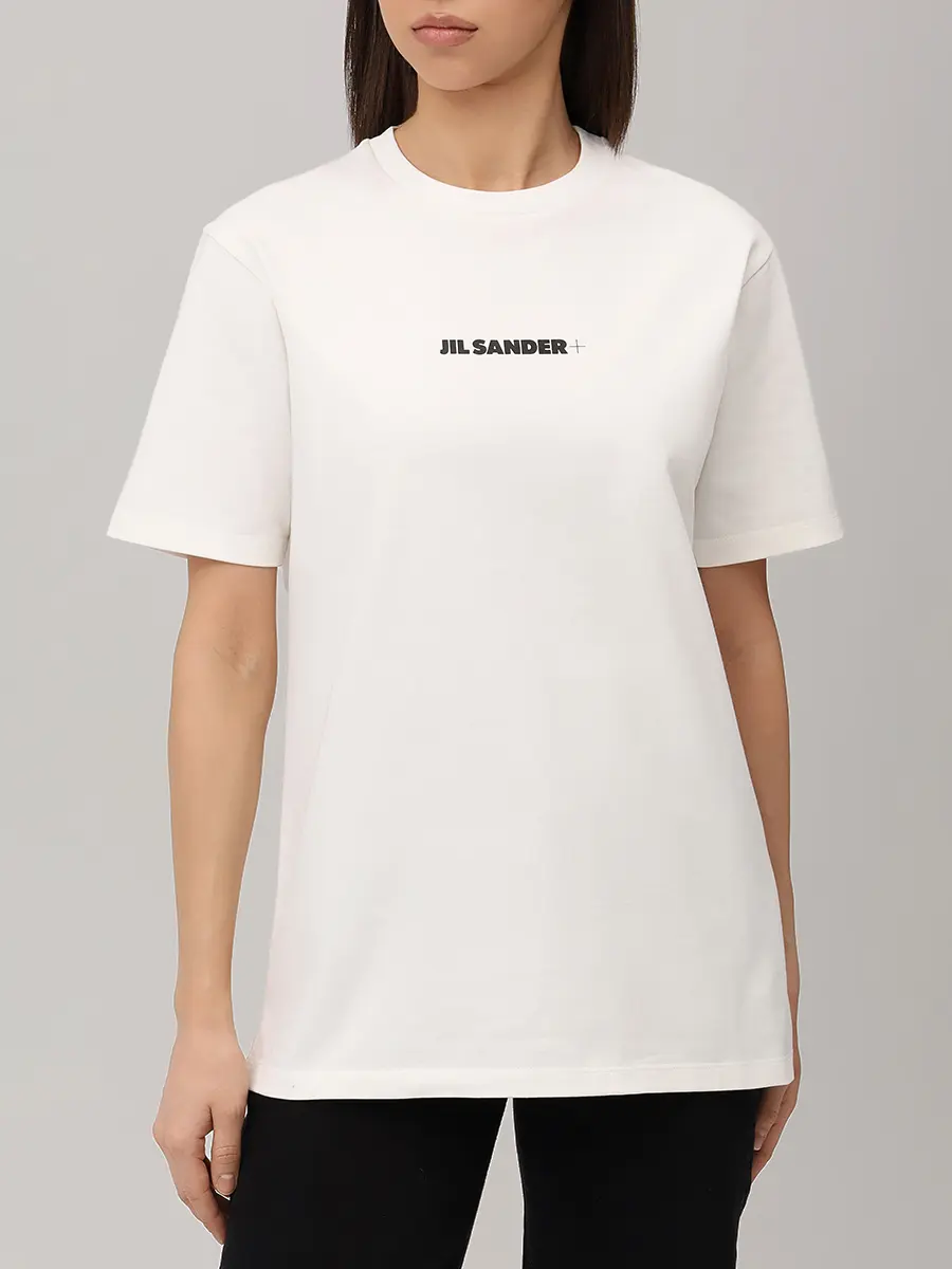 Футболка хлопковая JIL SANDER J40GC0118 J20103 102 Белый  Фото 4