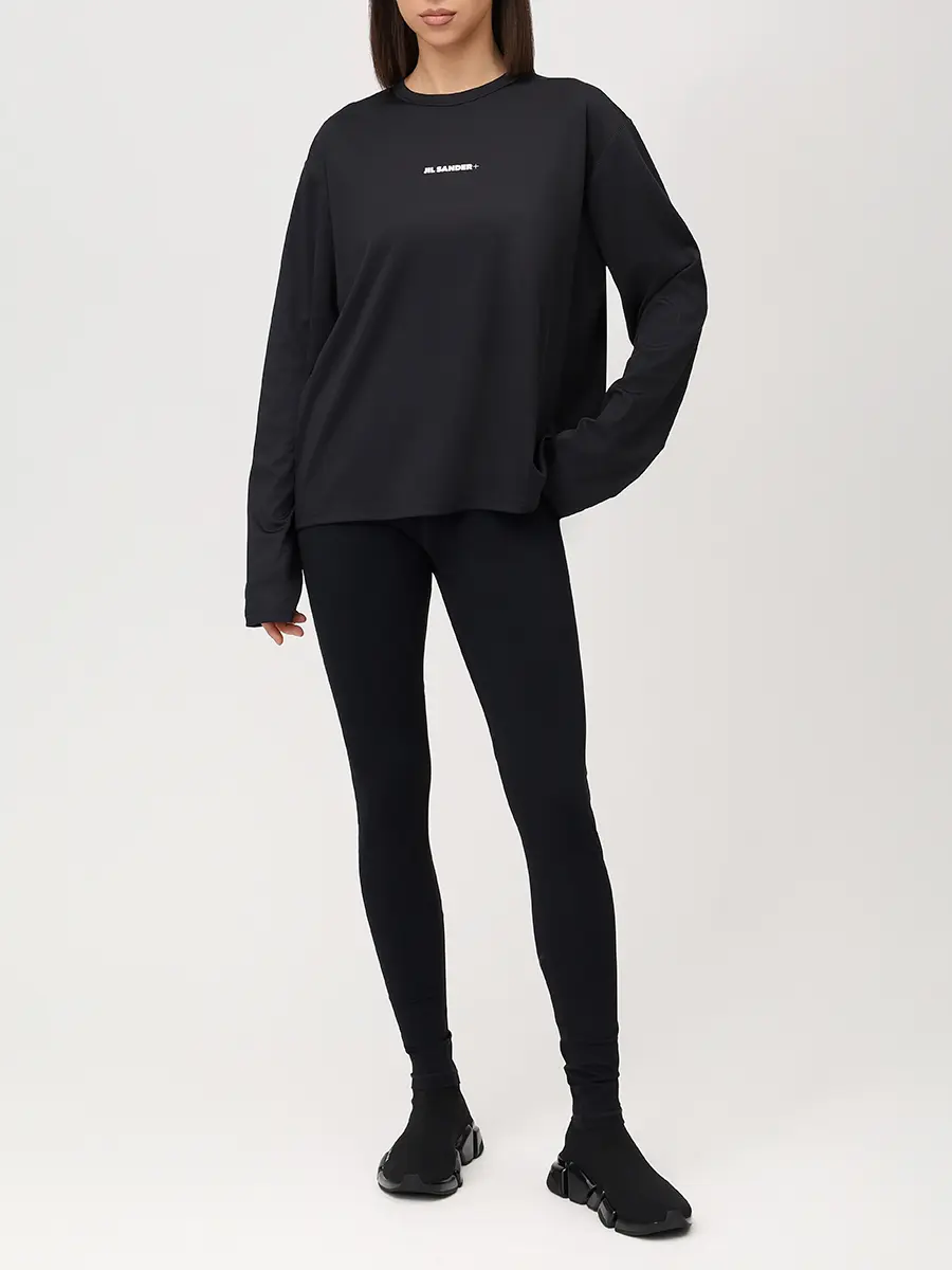 Лонгслив однотонный JIL SANDER J40GC0148 J20033 001 Черный  Фото 2