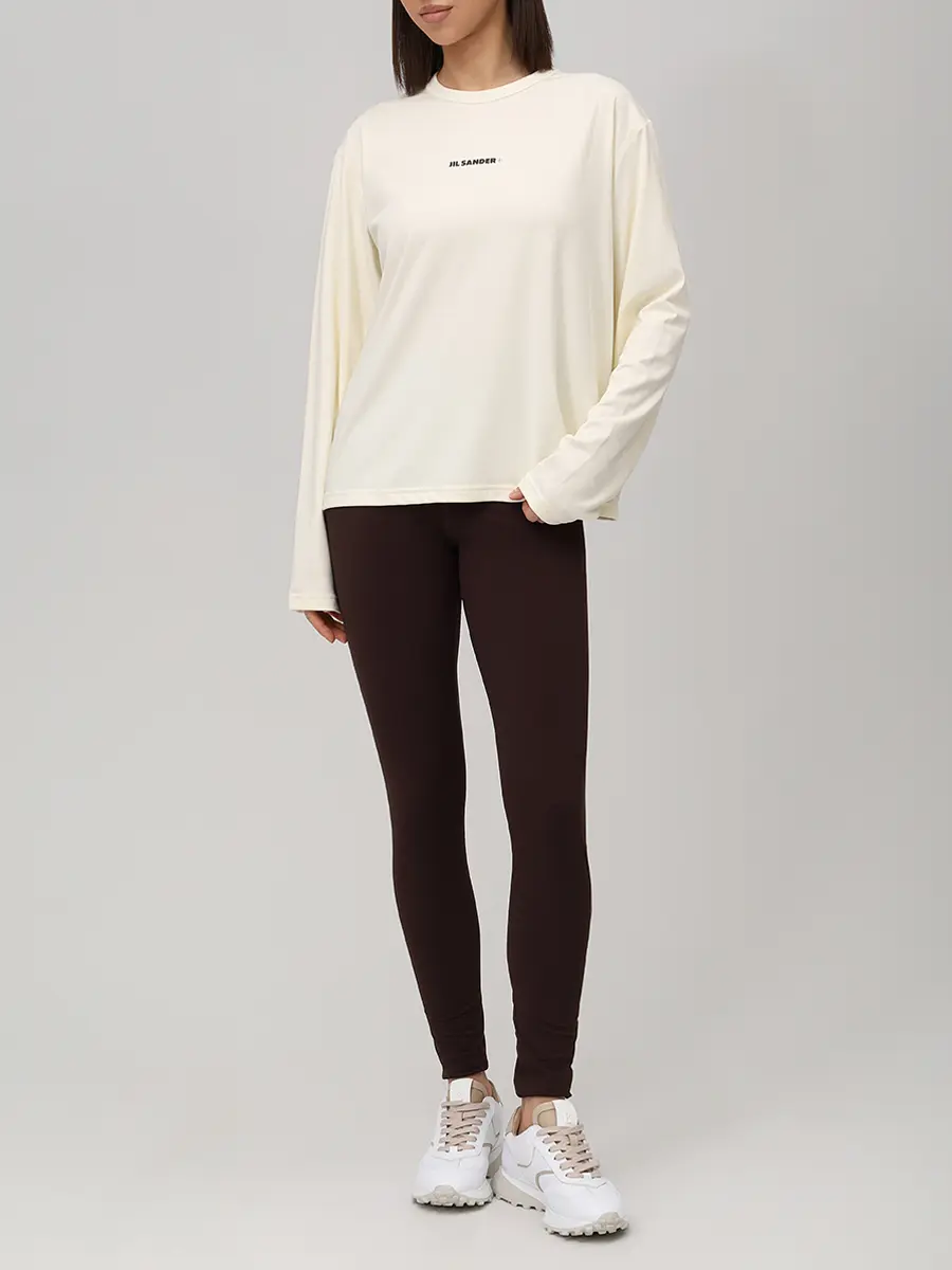 Лонгслив однотонный JIL SANDER J40GC0148 J20033 104 Белый  Фото 2