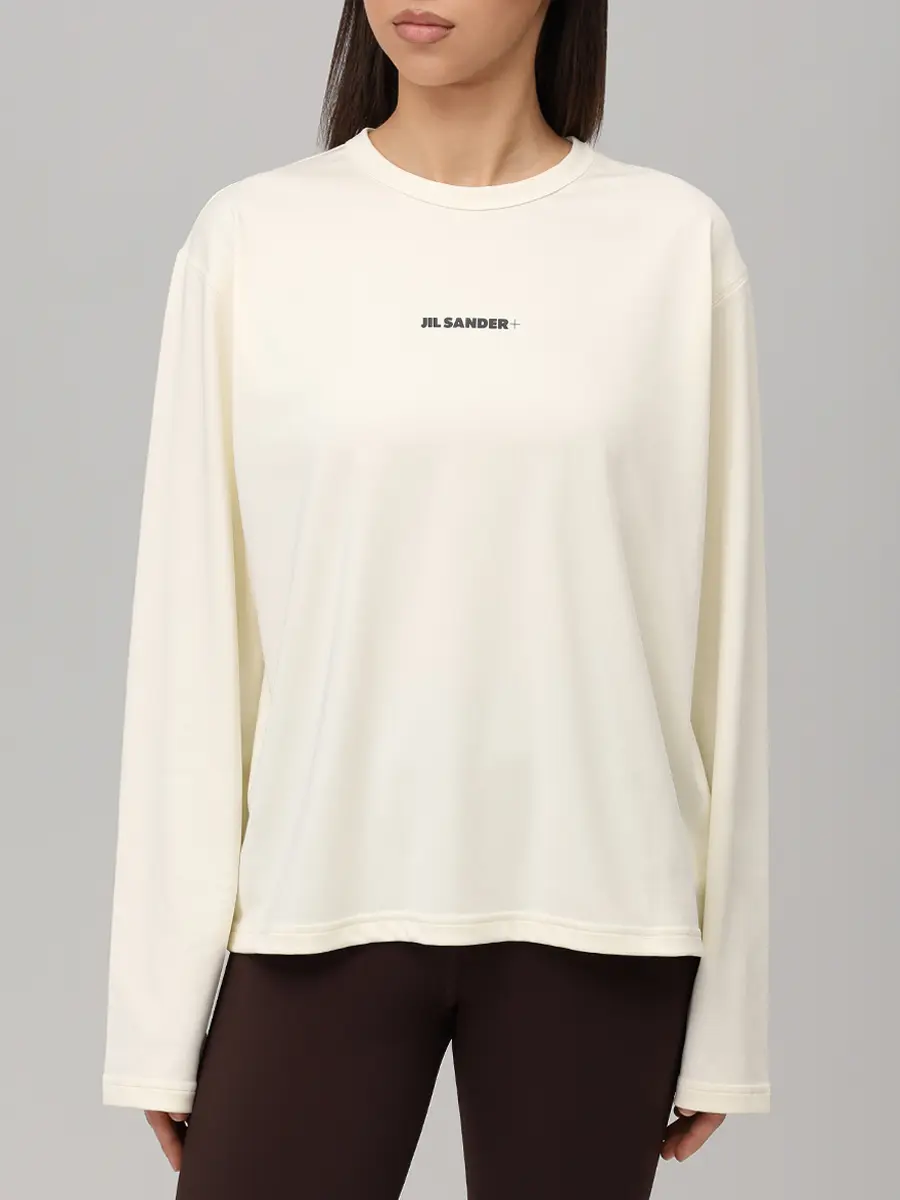 Лонгслив однотонный JIL SANDER J40GC0148 J20033 104 Белый  Фото 4