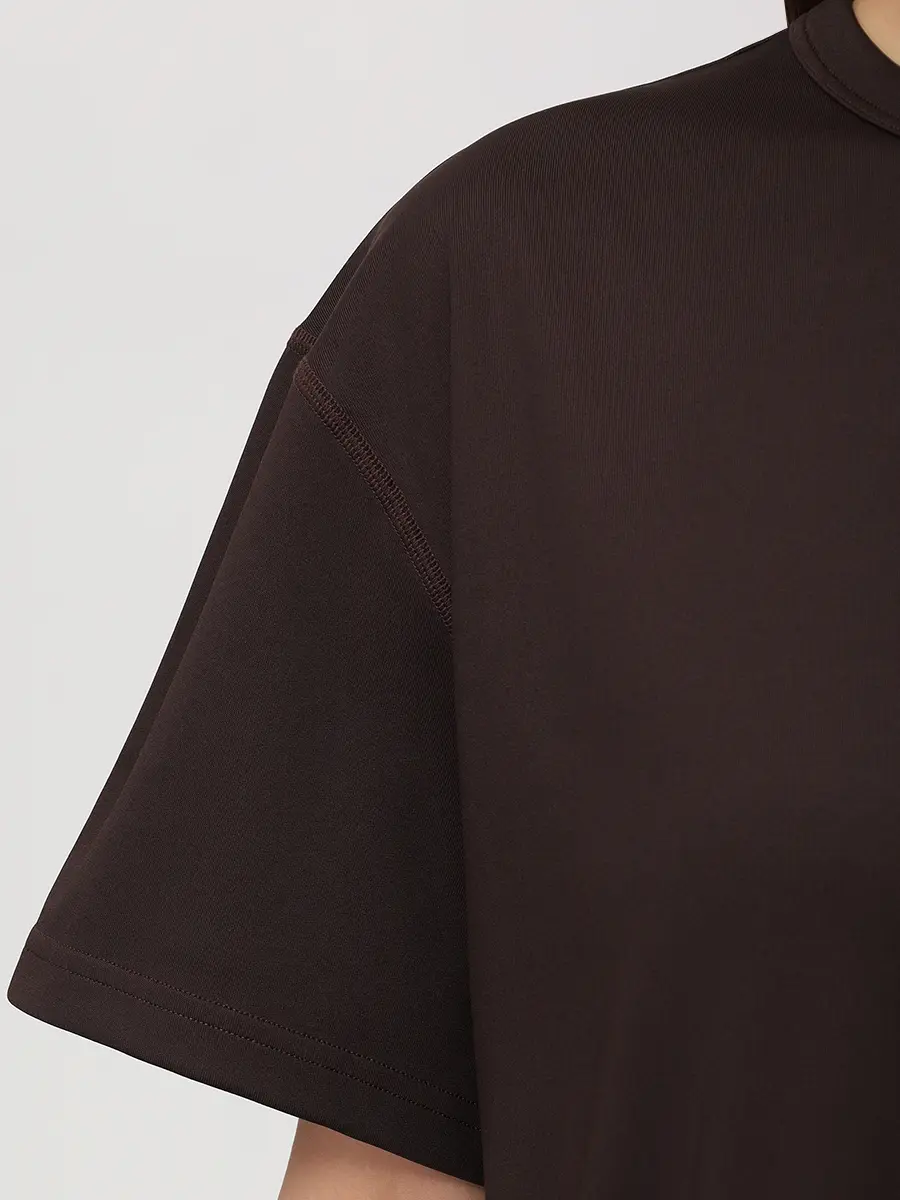 Футболка из джерси JIL SANDER J40GC0149 J20033 202 Коричневый  Фото 5