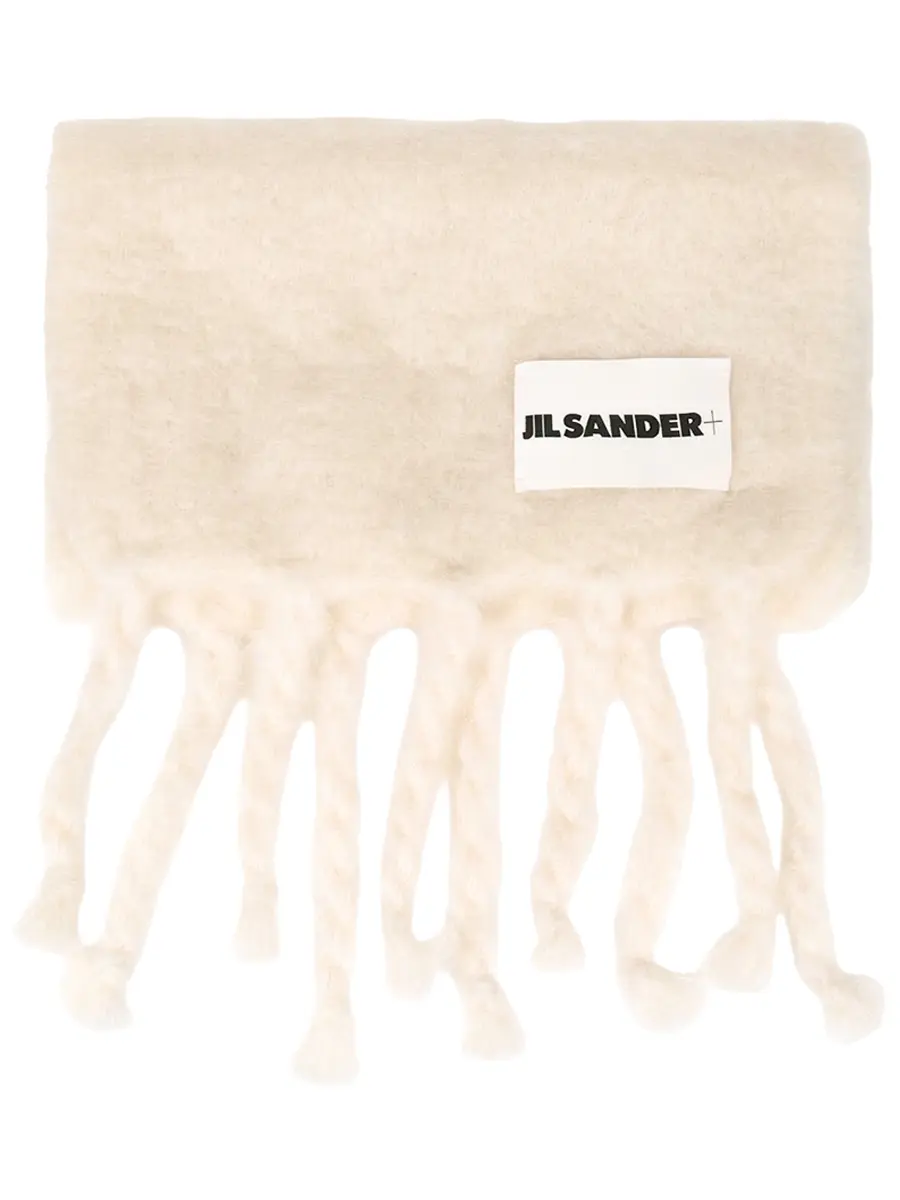 Шарф шерстяной JIL SANDER J40TE0118 J40041 100 Белый 