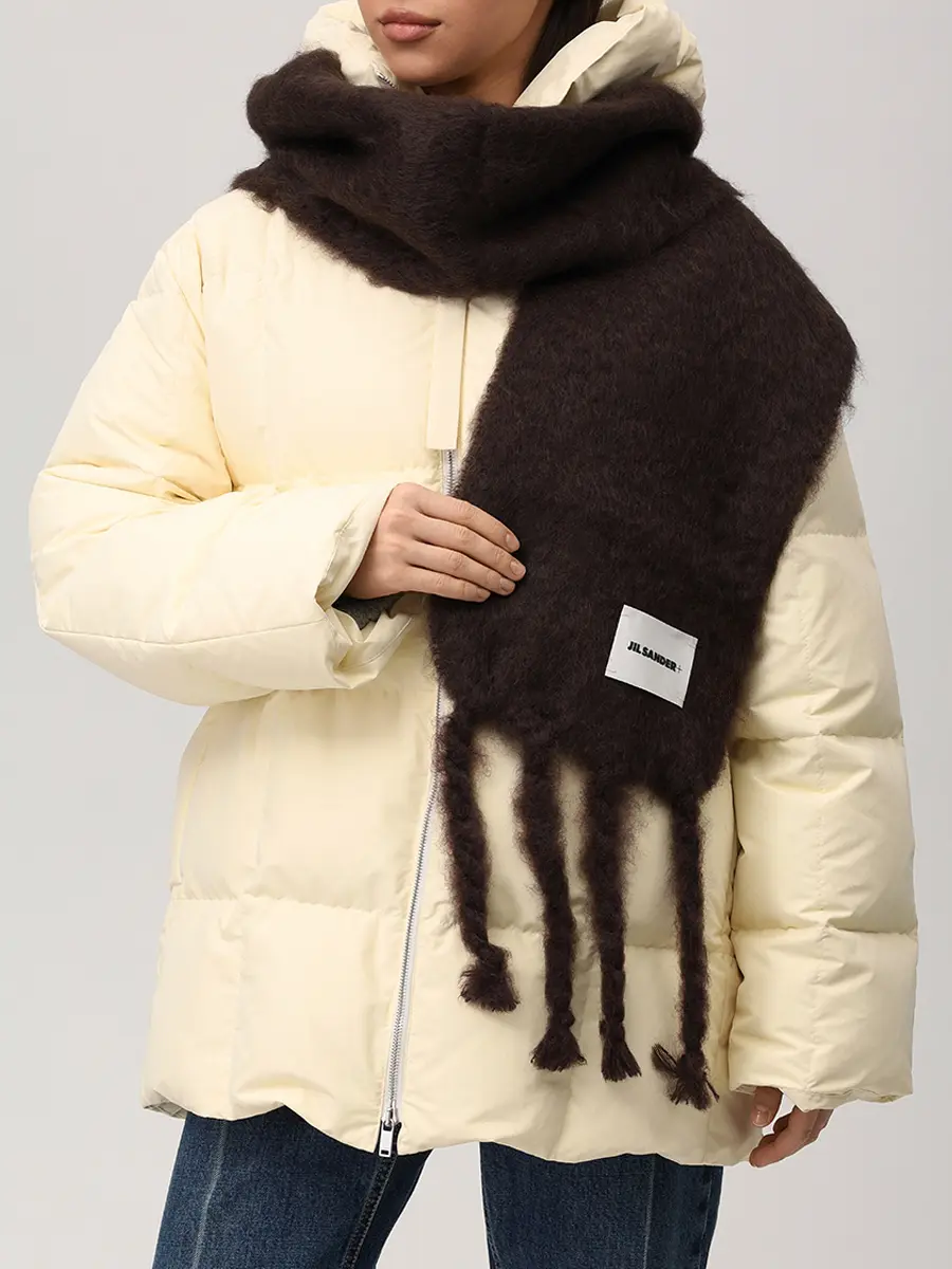 Шарф шерстяной JIL SANDER J40TE0132 J40041 204 Коричневый  Фото 2