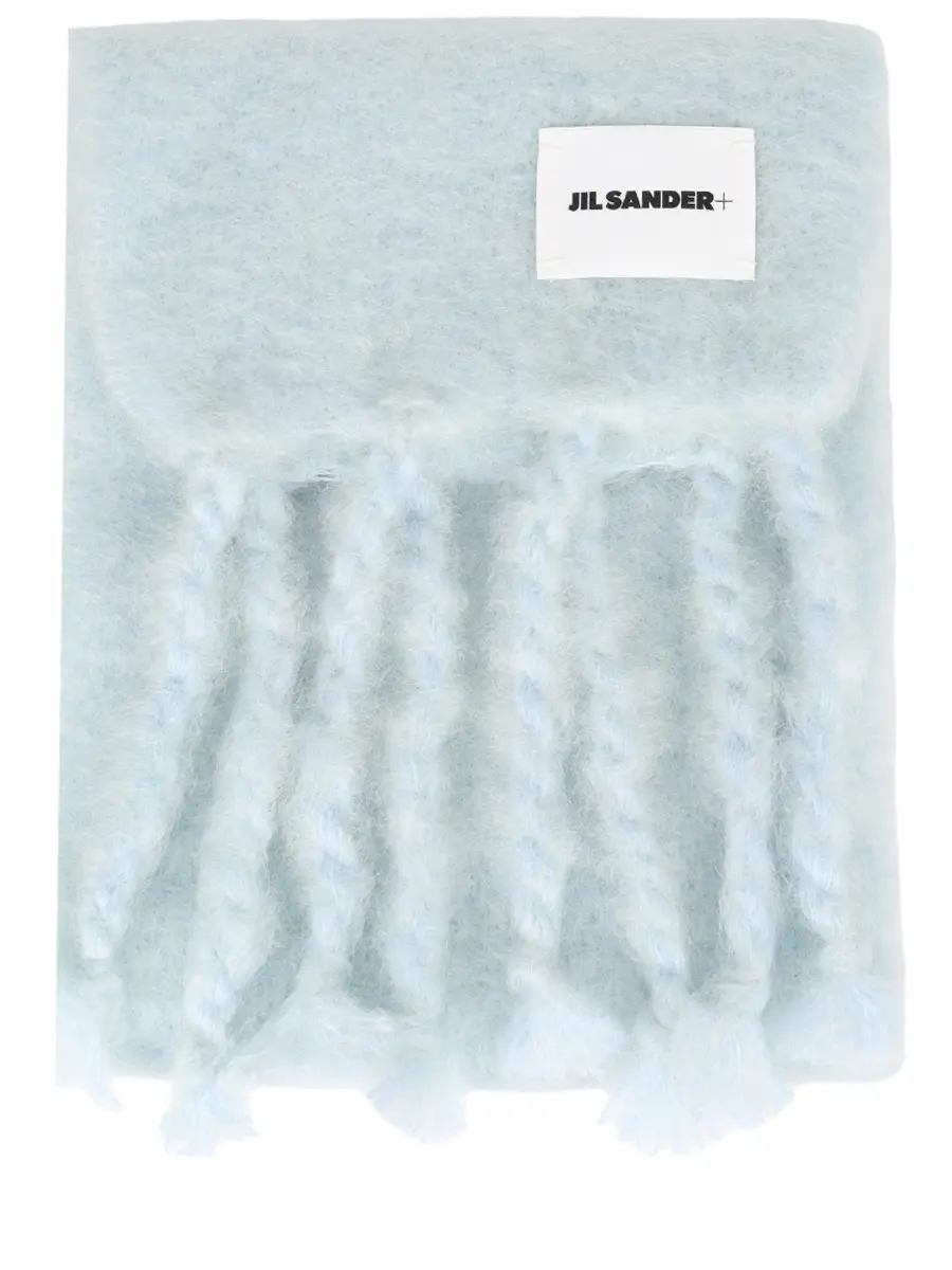Шарф шерстяной JIL SANDER J40TE0132 J40041 450 Голубой 