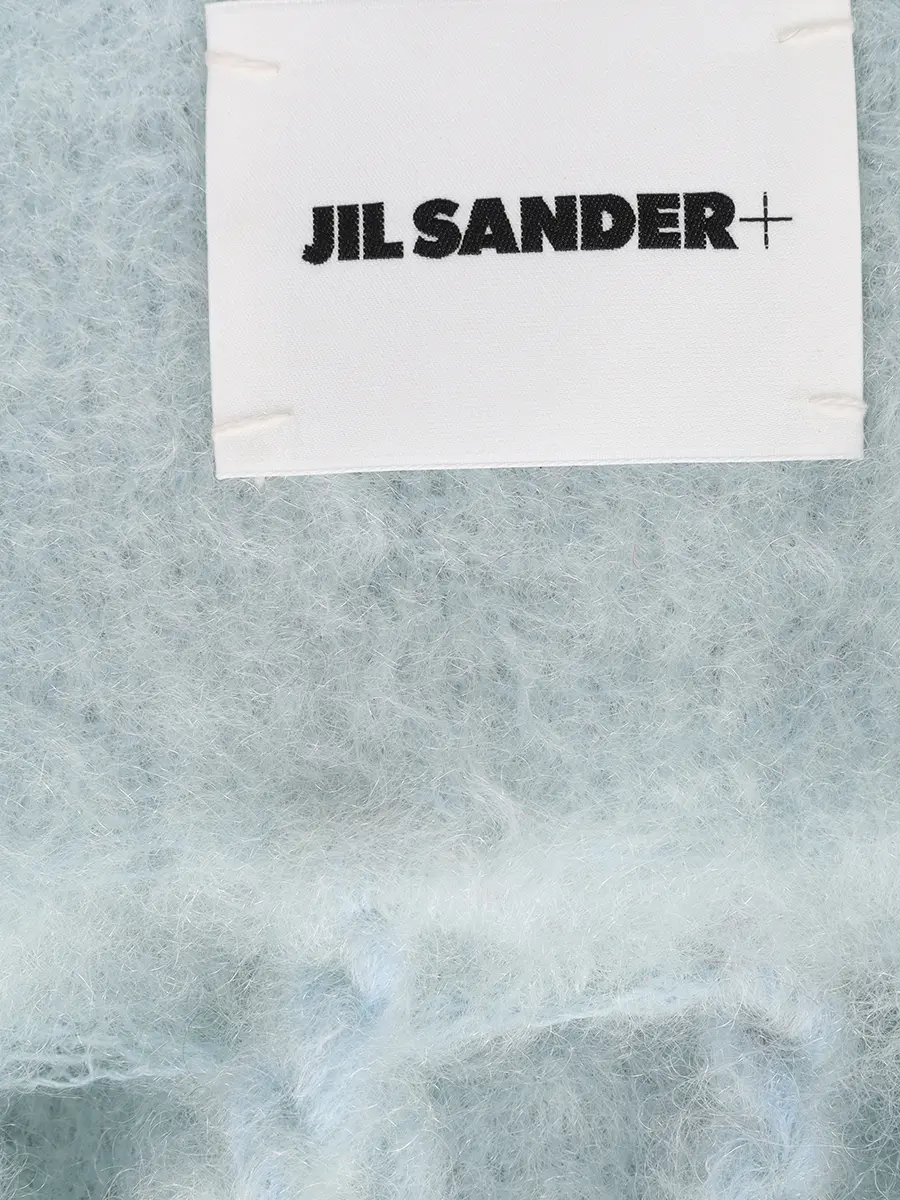 Шарф шерстяной JIL SANDER J40TE0132 J40041 450 Голубой  Фото 3