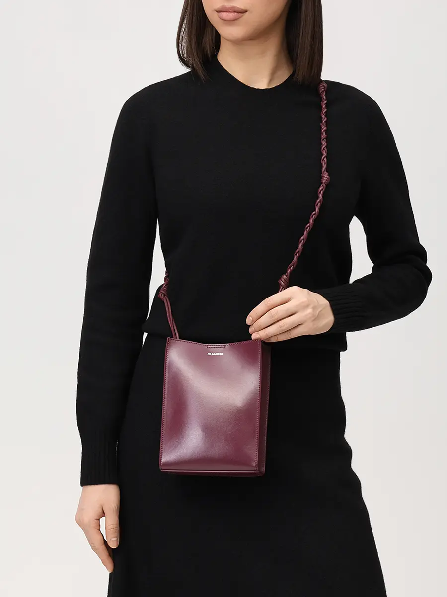 Сумка кожаная JIL SANDER J07WG0001 P5354 505 Бордовый  Фото 2