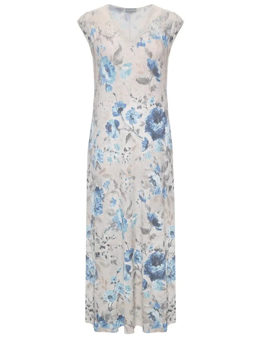 

Сорочка из модала, Цветочный принт, W55NC01/L NORMA/L 660