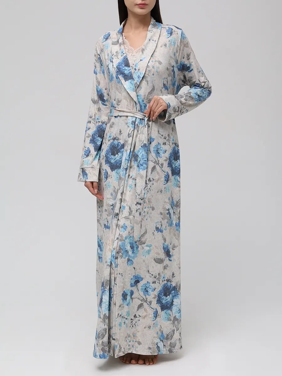 

Халат из модала, Бежевый, W55NV01/L NIVES/L 660