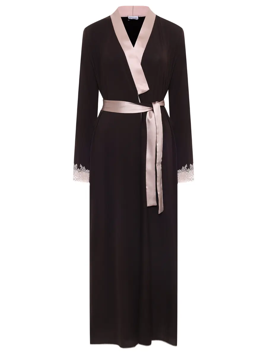 

Халат из модала, Коричневый, W51AV01/L AURELIA/L 413