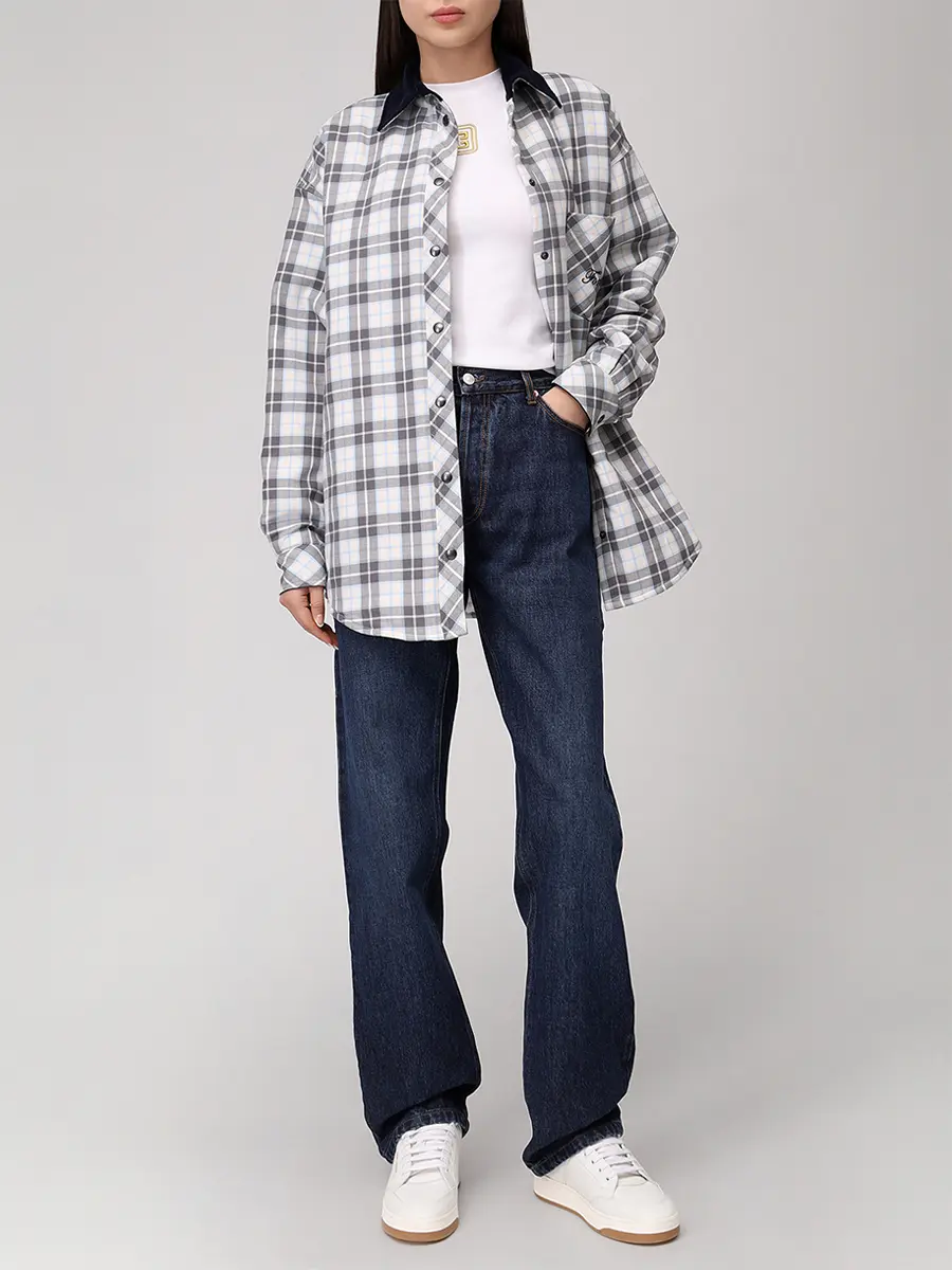 Рубашка утепленная FORTE DEI MARMI COUTURE 25WF7304 Серый  Фото 2