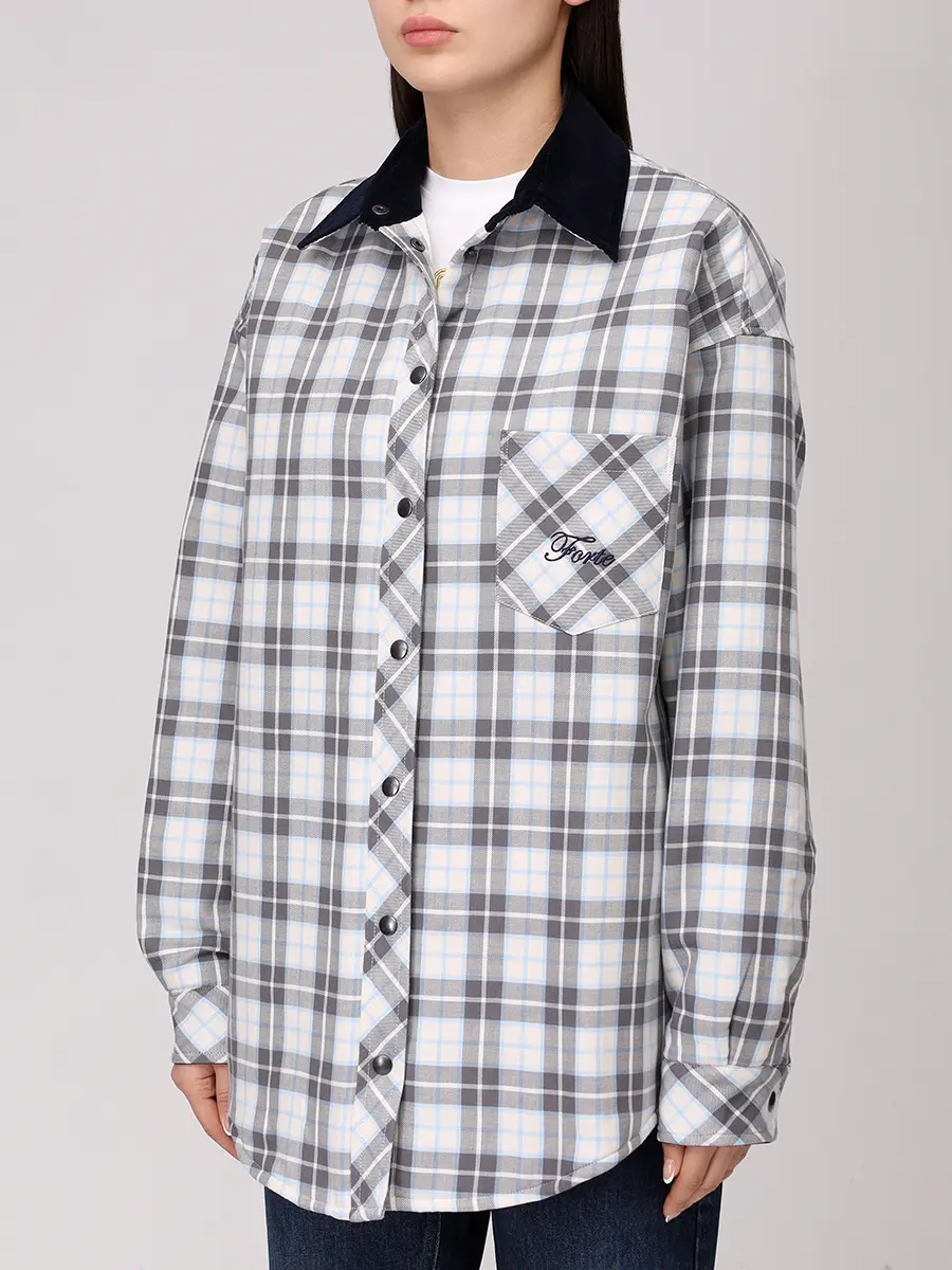 Рубашка утепленная FORTE DEI MARMI COUTURE 25WF7304 Серый  Фото 4