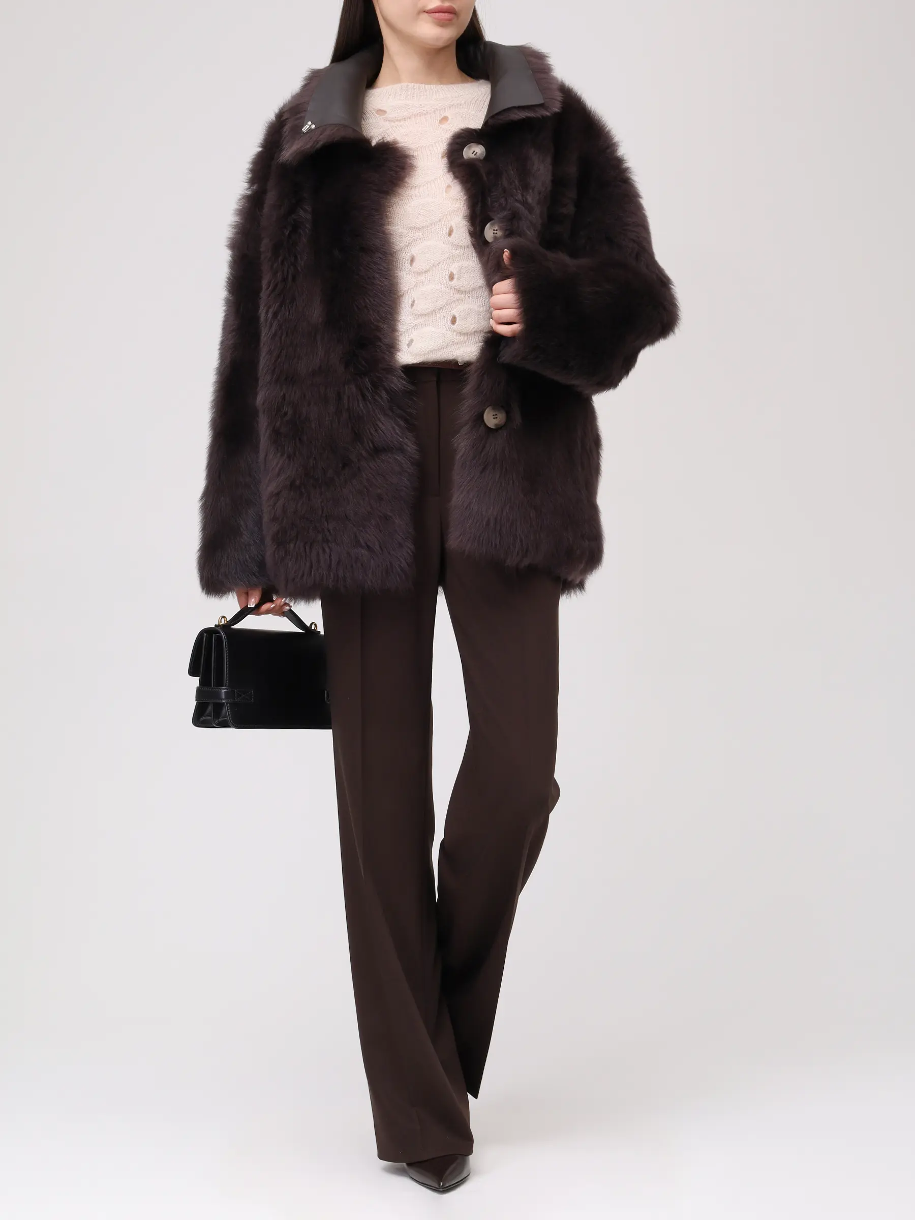 Джемпер из мохера AMMONIT AM.KNT08.3181.114 Кремовый  Фото 2