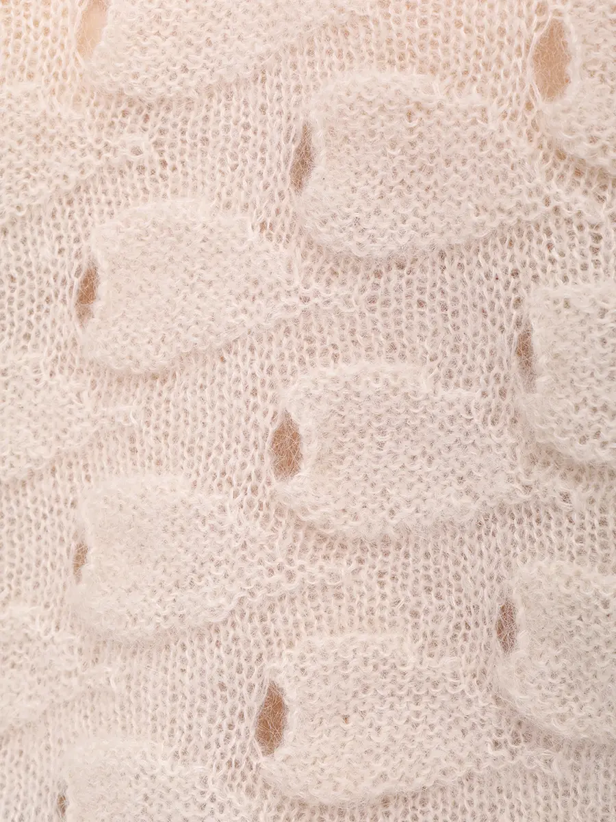 Джемпер из мохера AMMONIT AM.KNT08.3181.114 Кремовый  Фото 6