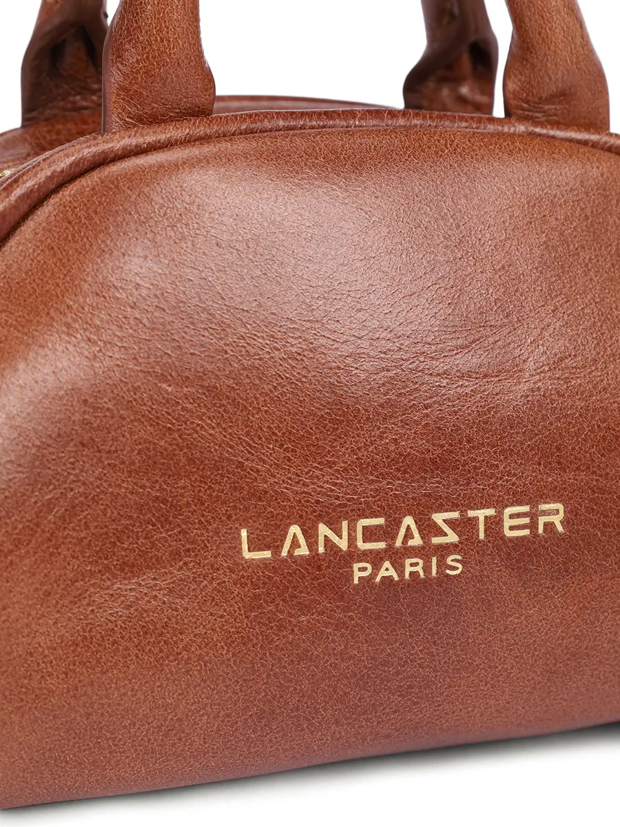 Сумка кожаная LANCASTER 177-003-NOIR-COGNAC Коричневый  Фото 5