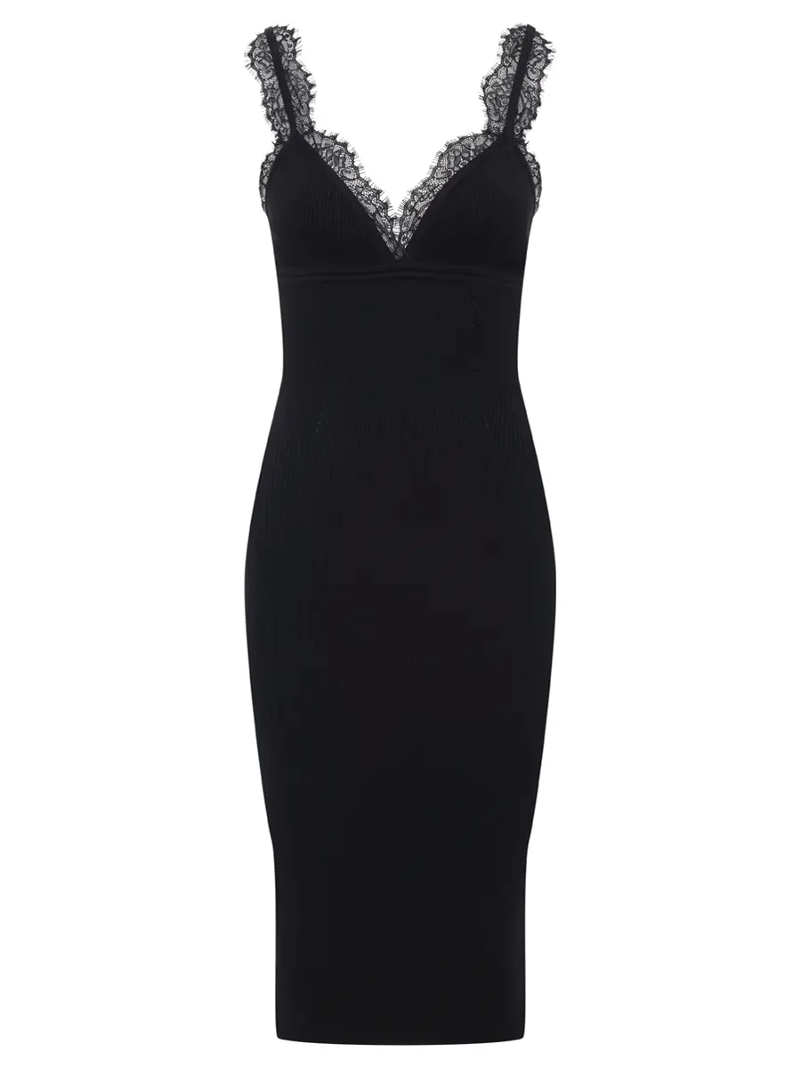 

Платье из вискозы, Черный, 2A654AN0990