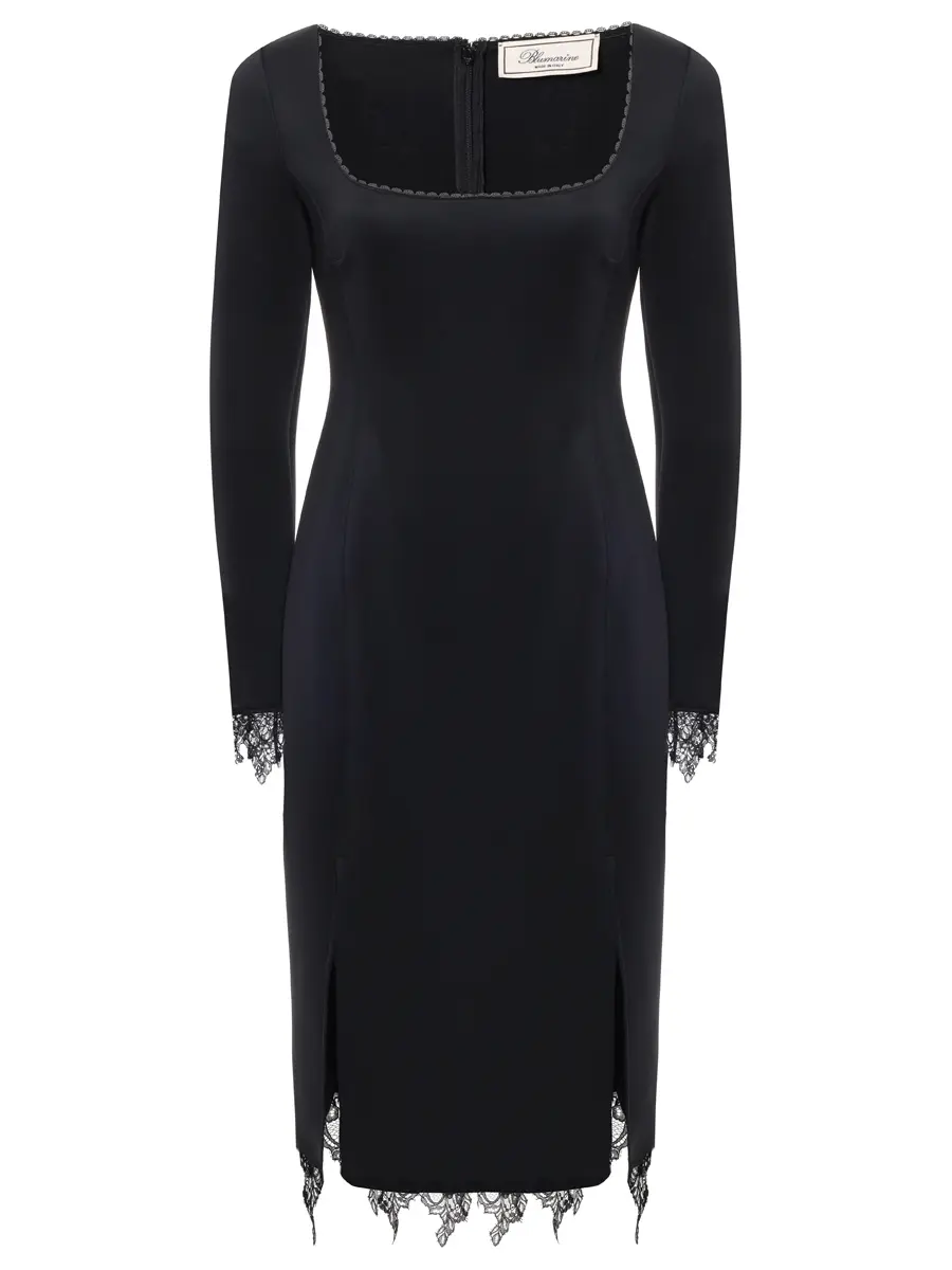 Платье с кружевом BLUMARINE 2A704AN0990 Черный 